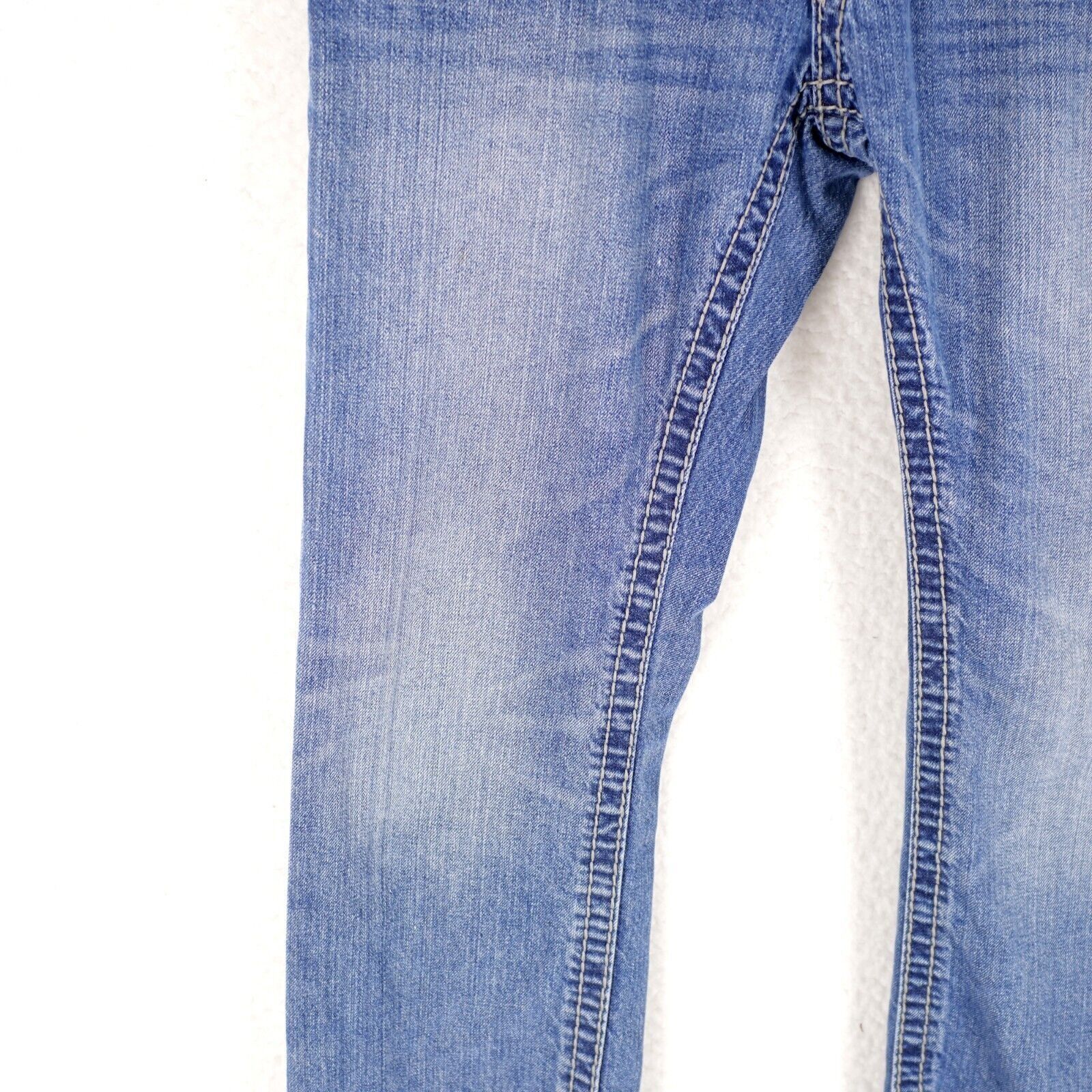Express Express Rocco Slim Fit Boot Cut Blue Stone Wash Whisker Blue Size US 32 / EU 48 - 2 Thumbnail