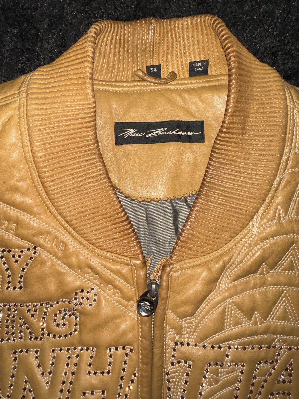 Pelle Pelle Pelle Pelle leather NYC boro swarovski carti one sz fits all Size US XXL / EU 58 / 5 - 7 Thumbnail