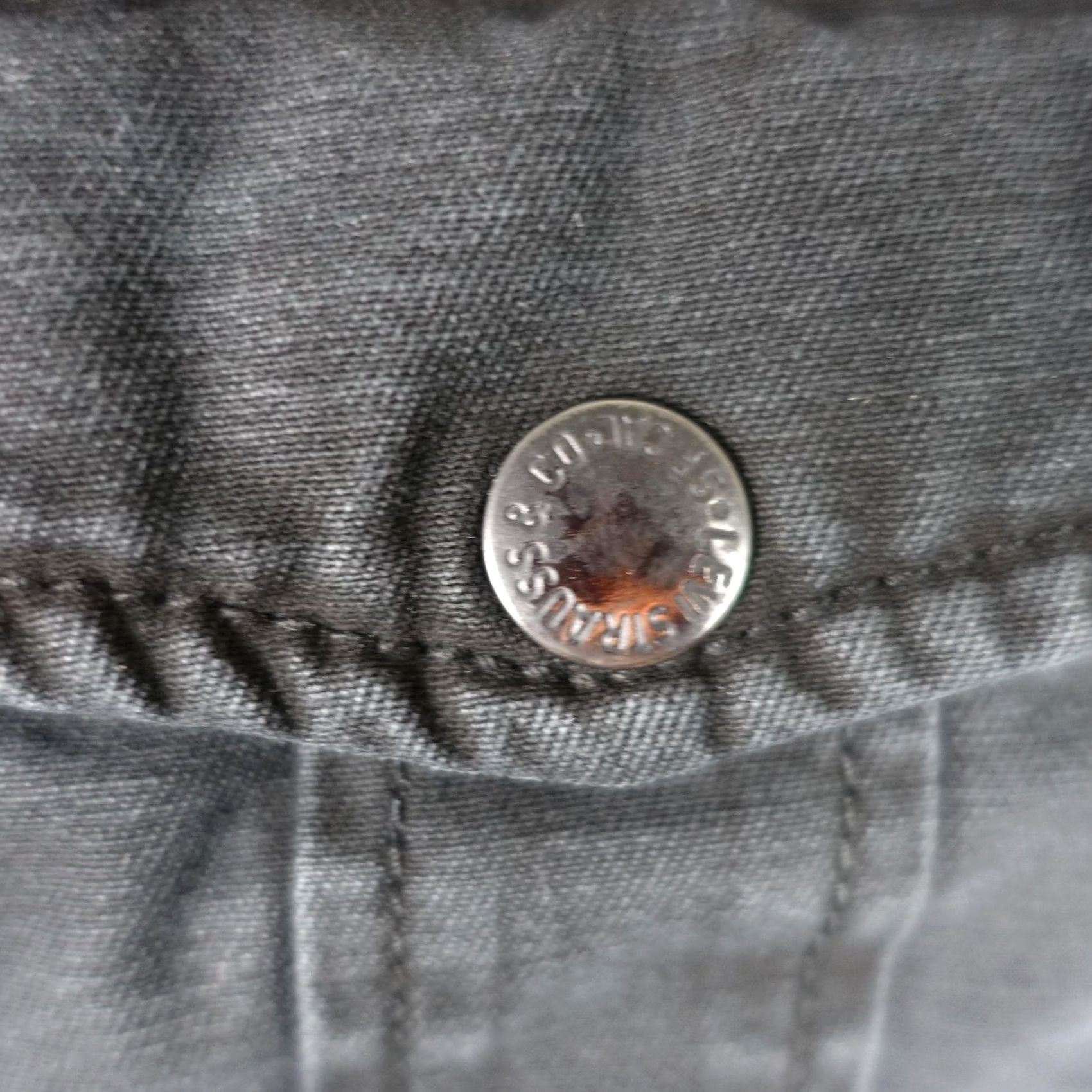 Levi's Levi's Jacket Mens XL Gray Cotton Denim Military Insulated Lined Zip Front Regular Pockets VTG Size US XL / EU 56 / 4 - 2 Thumbnail