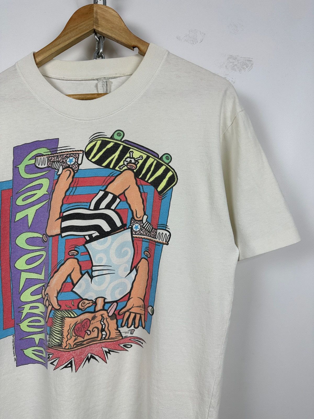 Vintage 1992 Vintage Eat Concrete Cairns Skate Single Stitch T-Shirt Size US M / EU 48-50 / 2 - 5 Thumbnail