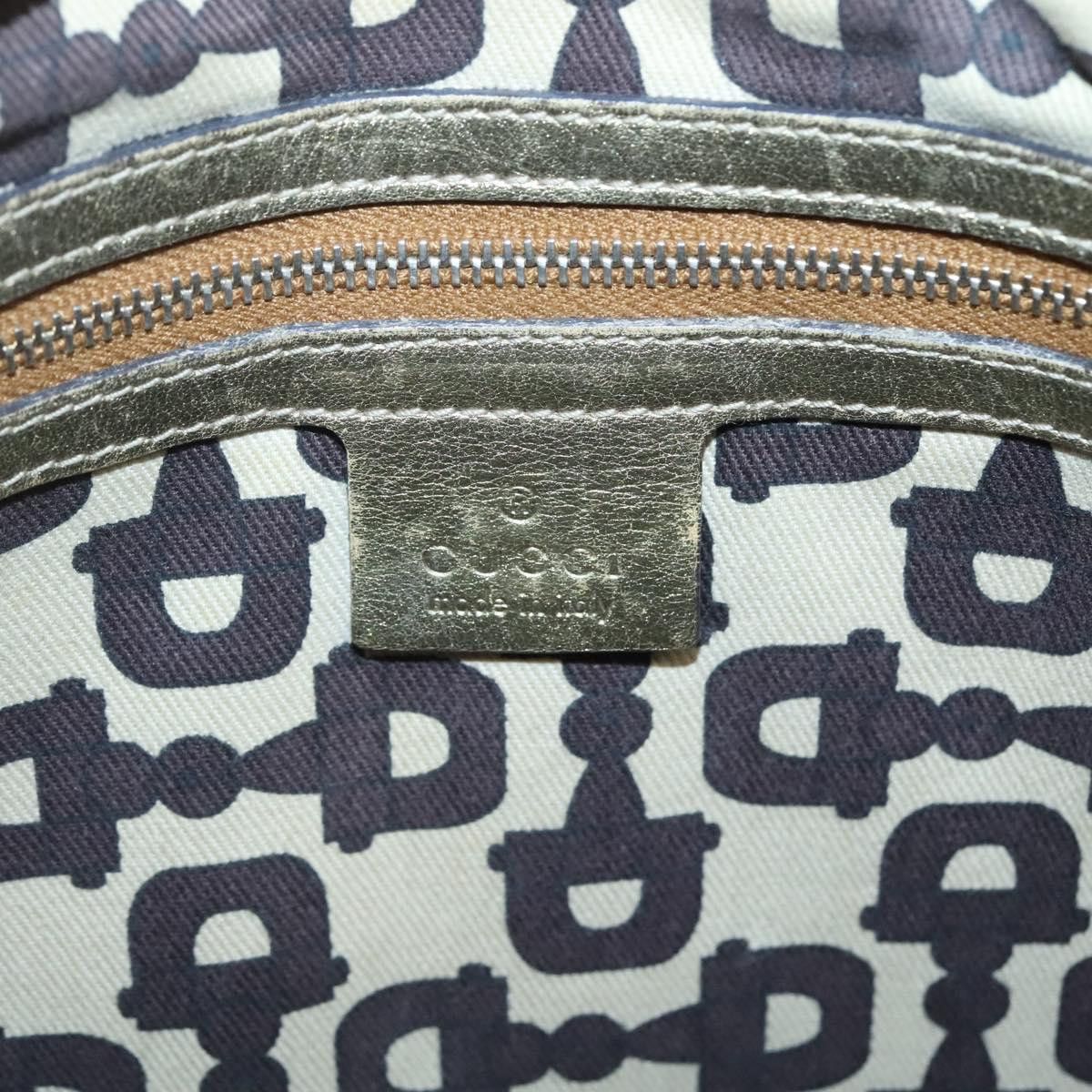 Gucci GUCCI GG Canvas Sherry Line Shoulder Bag Beige Black Size ONE SIZE - 16 Thumbnail