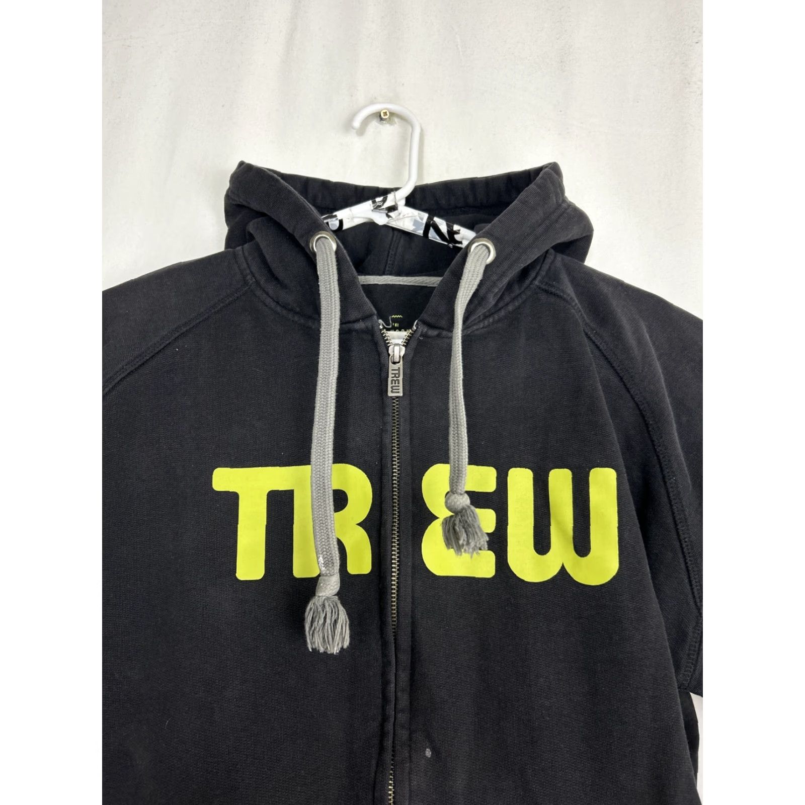 Vintage Trew Gear Mens Hoodie Full Zip Black Cotton Blend Paint Stains Medium Size US M / EU 48-50 / 2 - 5 Thumbnail