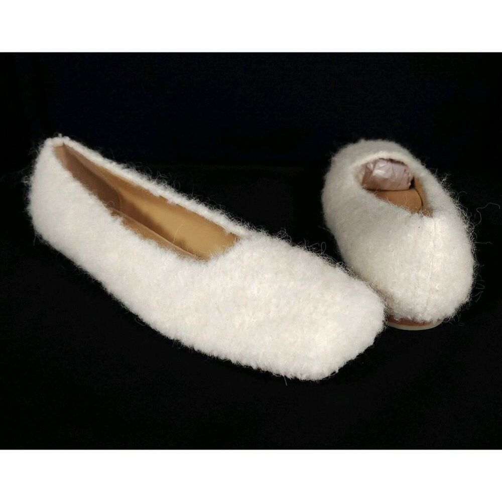 KIMHEKIM KIMHEKIM Boucle Ballerina Flats Size 39 US 9 Ivory Size US 9 / IT 39 - 3 Thumbnail