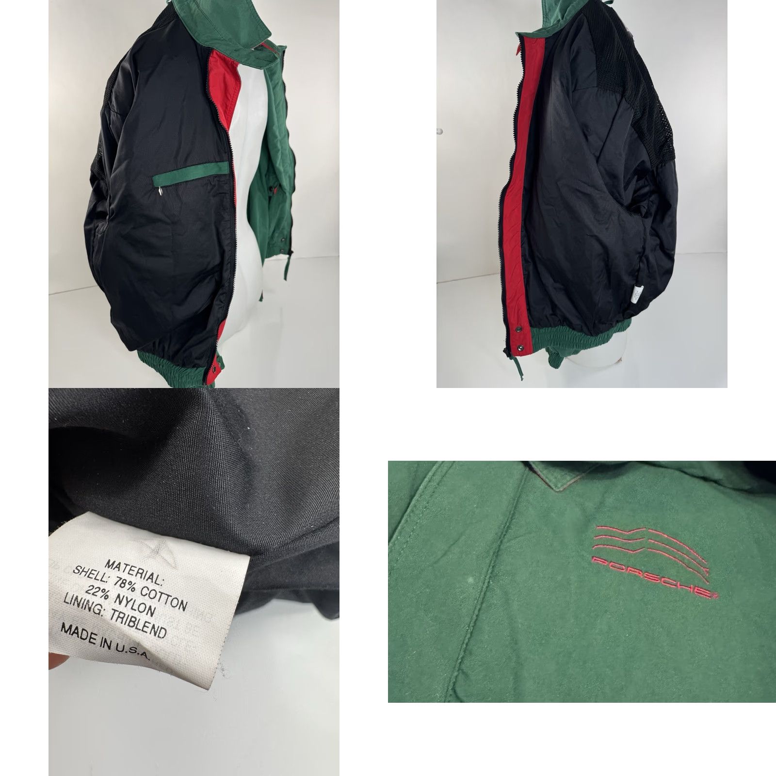 Vintage PORSCHE Evolution Crown Embroidered Vintage Mens L Jacket Green Size L Jacket Mens Vintage Embroidered Porsche Evolution Crown Size US L / EU 52-54 / 3 - 8 Thumbnail