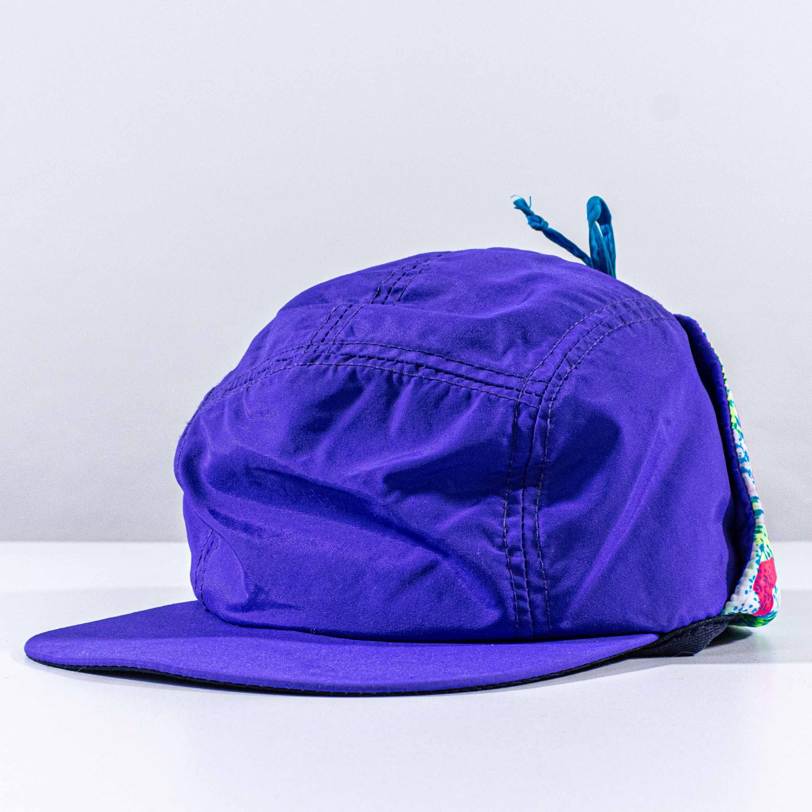 Columbia Columbia 5 Panel Trapper Hat 90s USA Quilted Neon Cap Medium Size ONE SIZE - 1 Thumbnail
