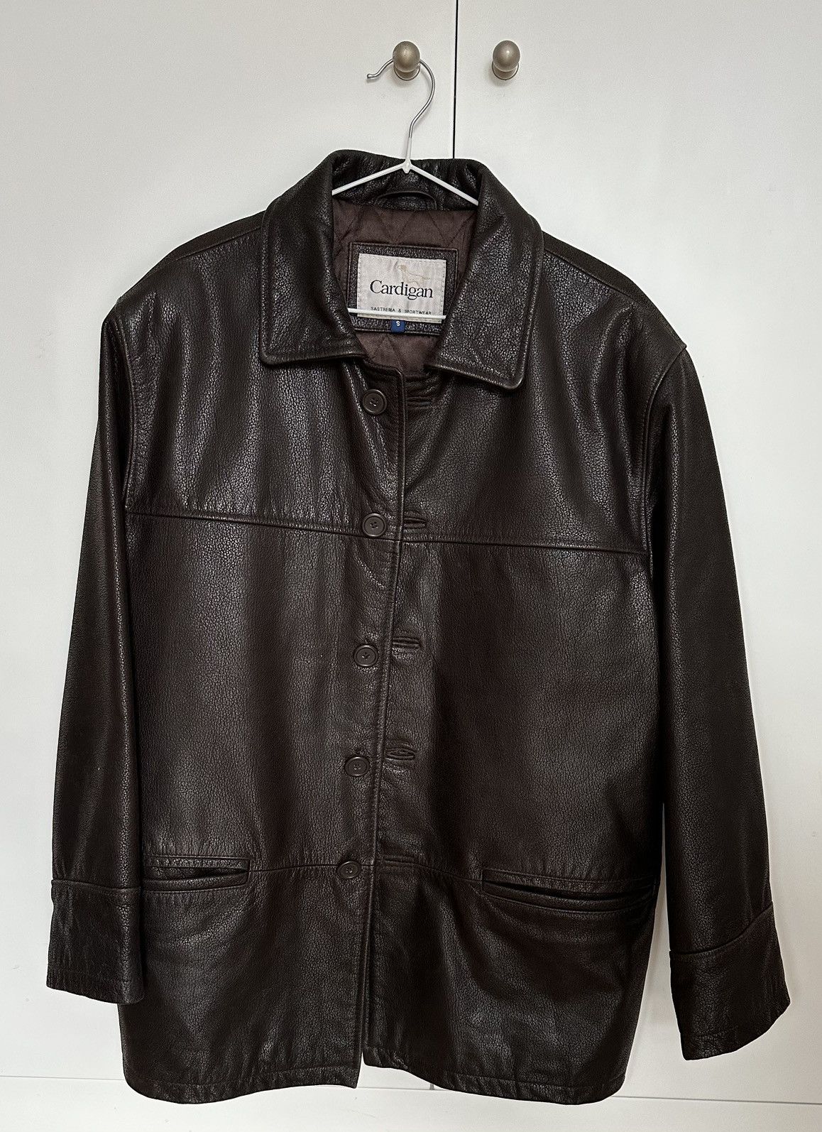 Leather × Vintage Vintage 100% Leather Jacket “Cardigan” Size US M / EU 48-50 / 2 - 1 Thumbnail