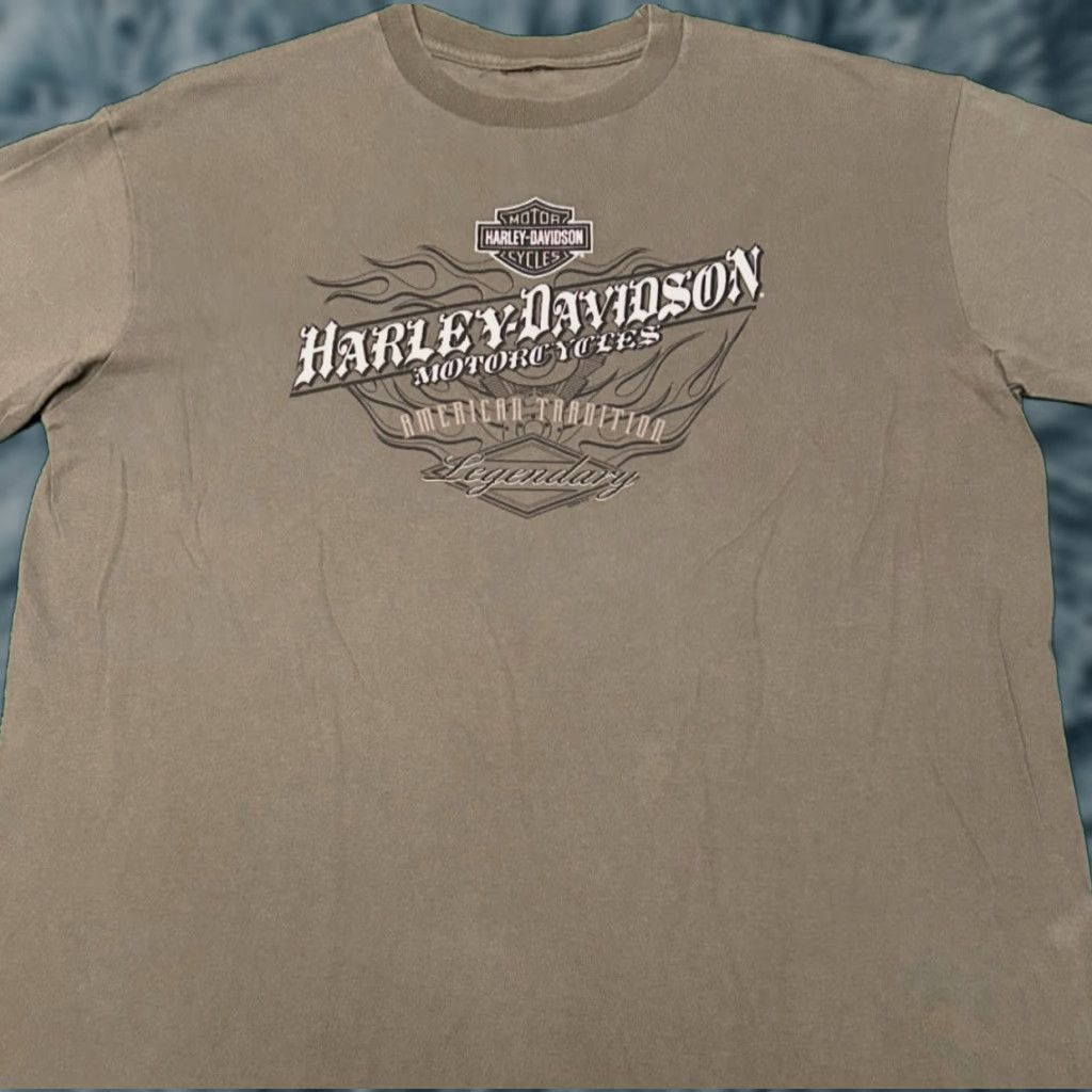 Harley Davidson VINTAGE Harley-Davidson Shirt T-Shirt Mens XL Gray 90s Y2K Biker Logo Orlando Florida USA 2000s Grunge Punk Motorcycle Hip Hop Size US XL / EU 56 / 4 - 1 Thumbnail
