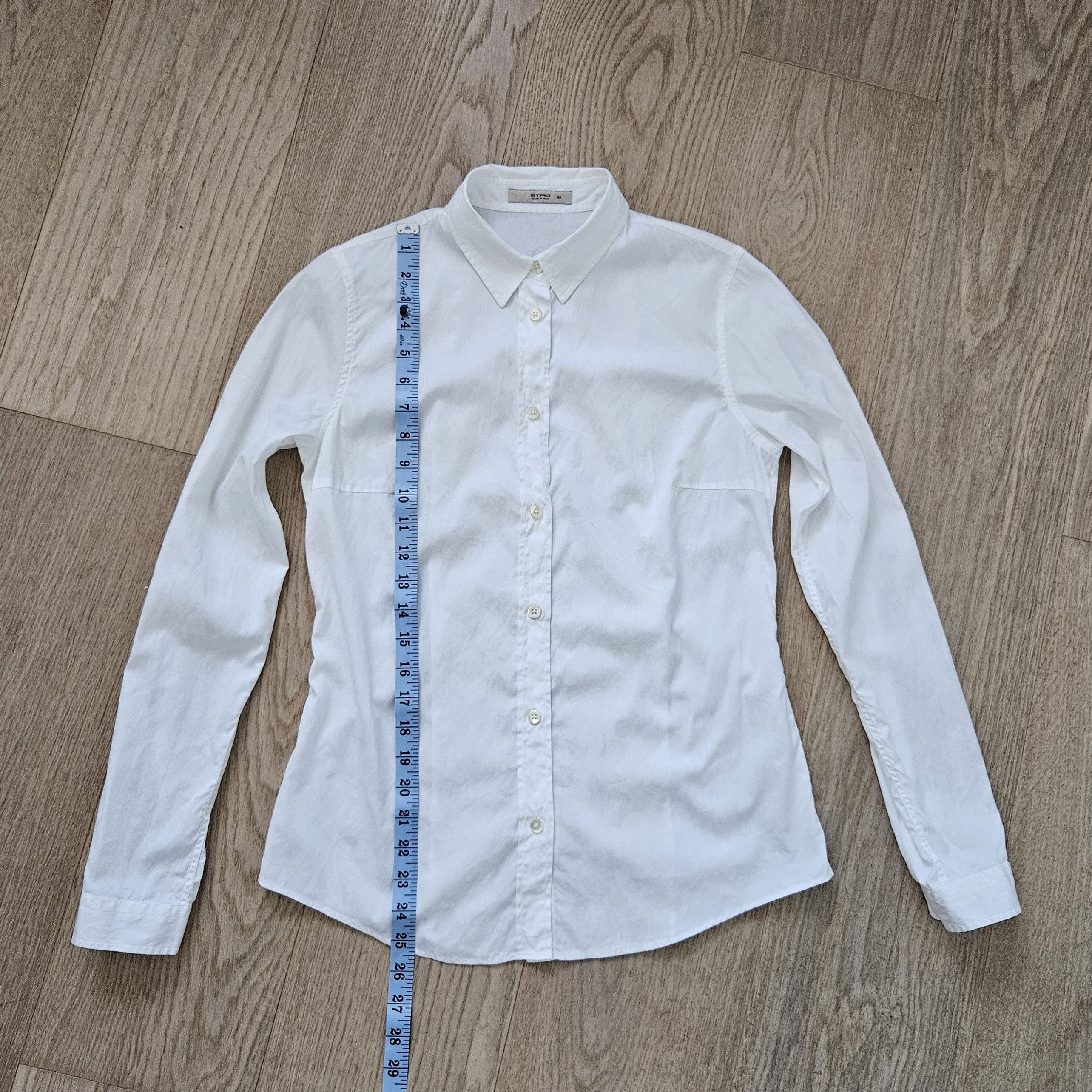 Etro Etro White Cotton Jacquard Shirt – Size IT 42, US 6 Size M / US 6-8 / IT 42-44 - 10 Thumbnail