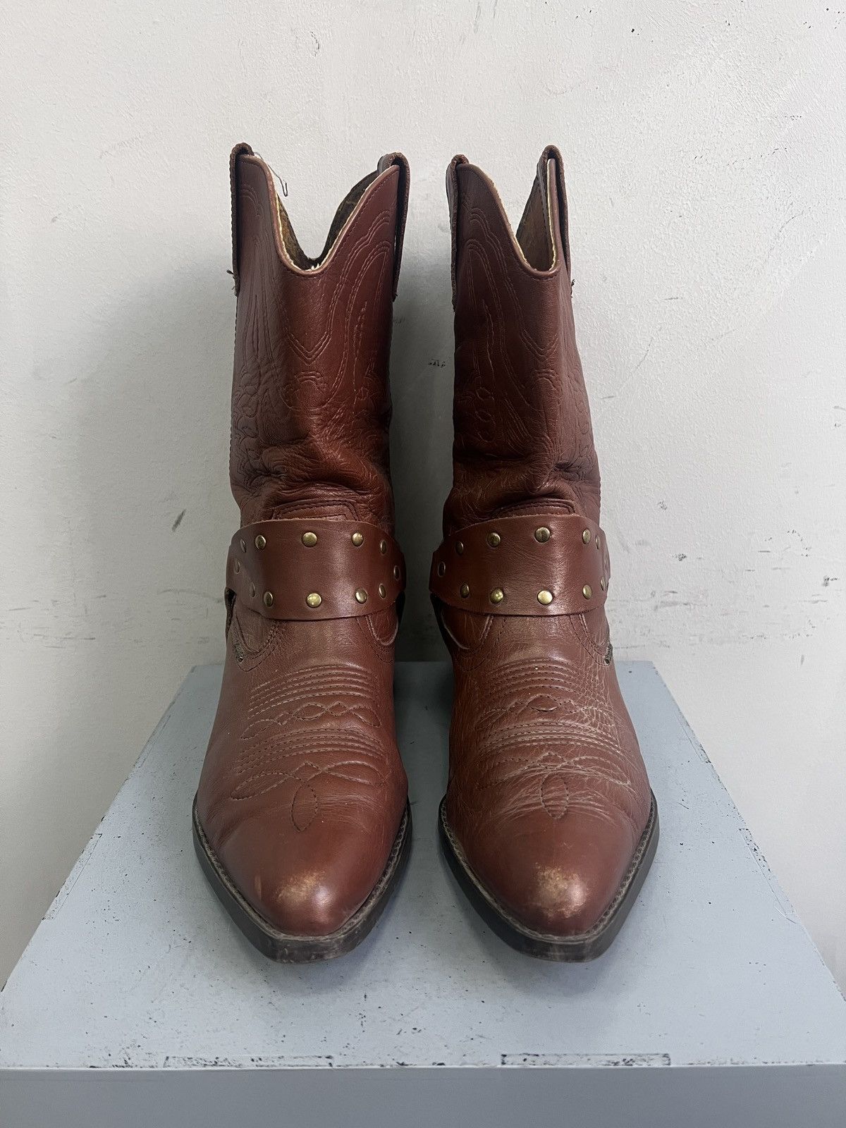 Guidi Cowboy boots brown leather western style Size US 8 / EU 41 - 3 Thumbnail
