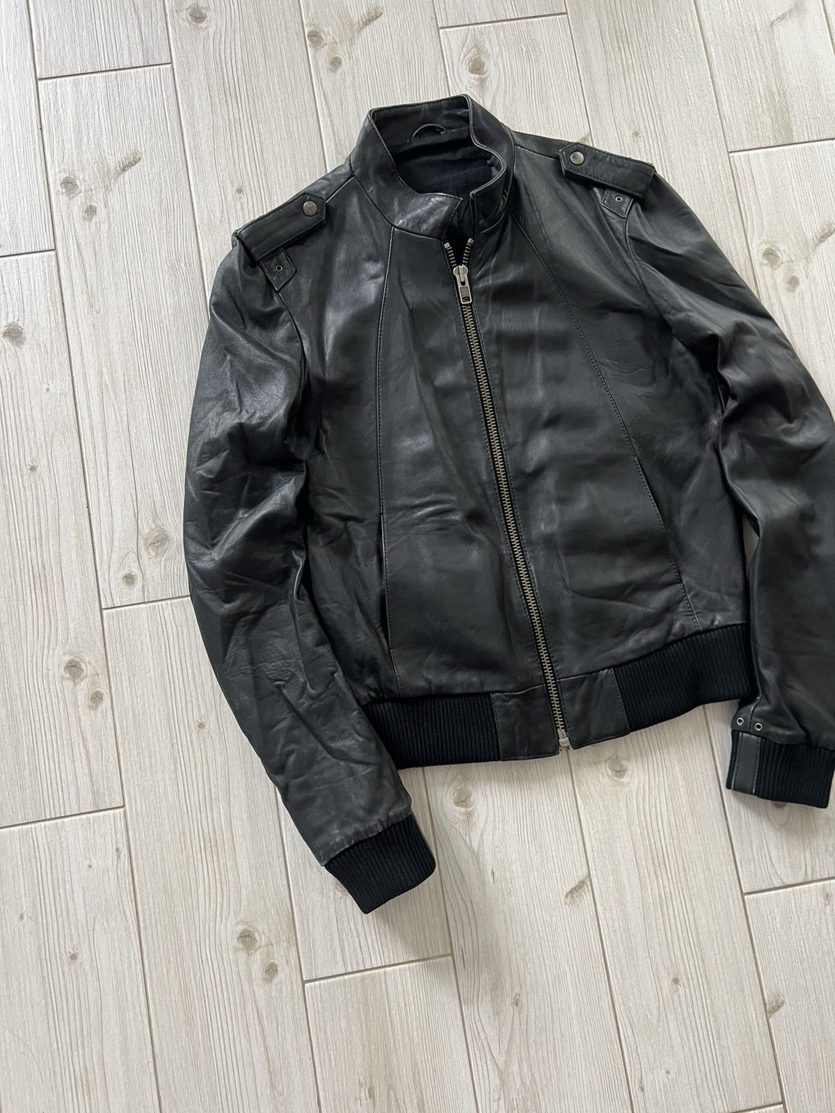 Allsaints All Saints Ramones Leather RARE Avant Garde Y2K Jacket large Size US L / EU 52-54 / 3 - 4 Thumbnail