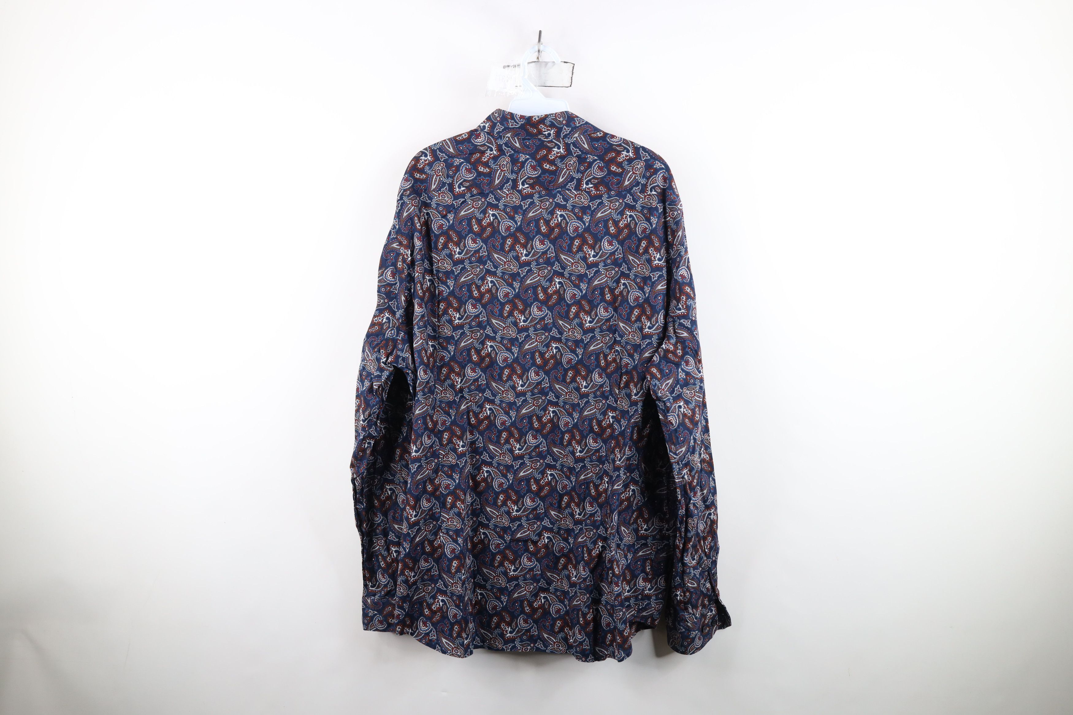 Express Express Slim Paisley Geometric Collared Button Shirt Cotton Size US XXL / EU 58 / 5 - 9 Thumbnail
