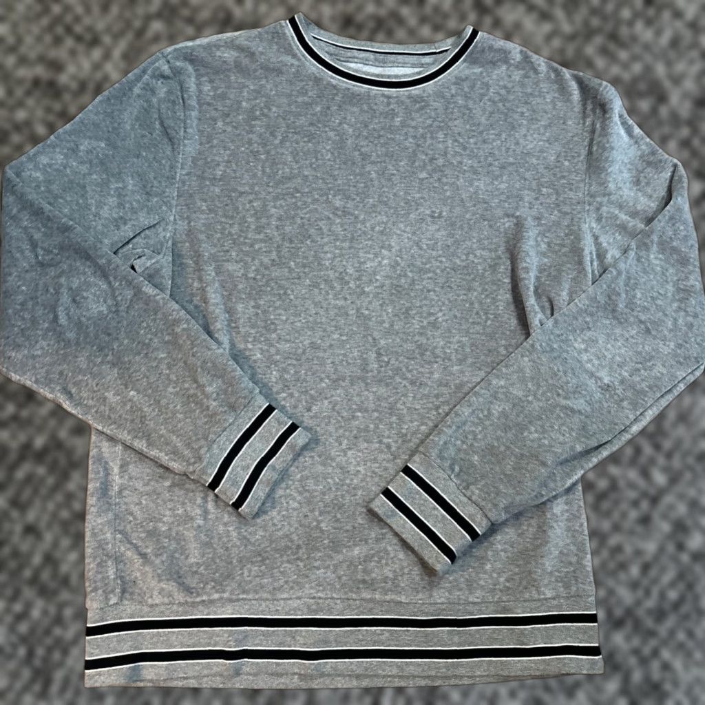 American Eagle Outfitters American Eagle Outfitters Sweater Mens M Crew Neck Gray Blue Standard Fit Ringer Long Sleeve Pullover Cotton Polyester Denim Knit? Size US M / EU 48-50 / 2 - 1 Thumbnail