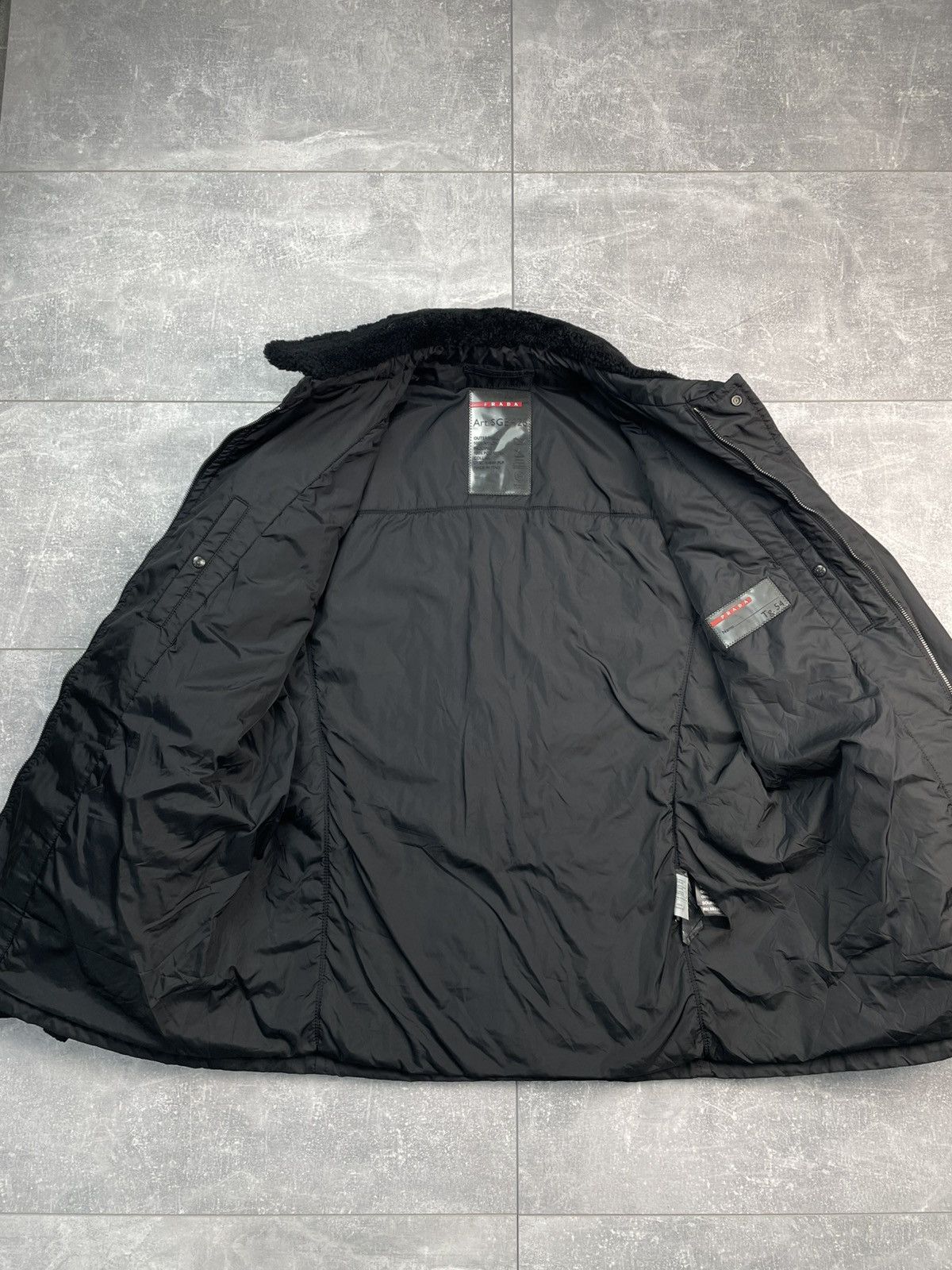 Prada Prada Shearling Collar Flight Jacket Black Tab Size US L / EU 52-54 / 3 - 13 Thumbnail