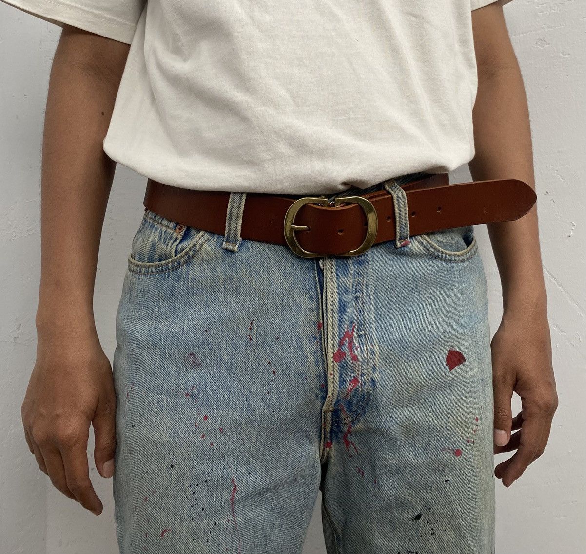 Comme des garcons homme leather belt