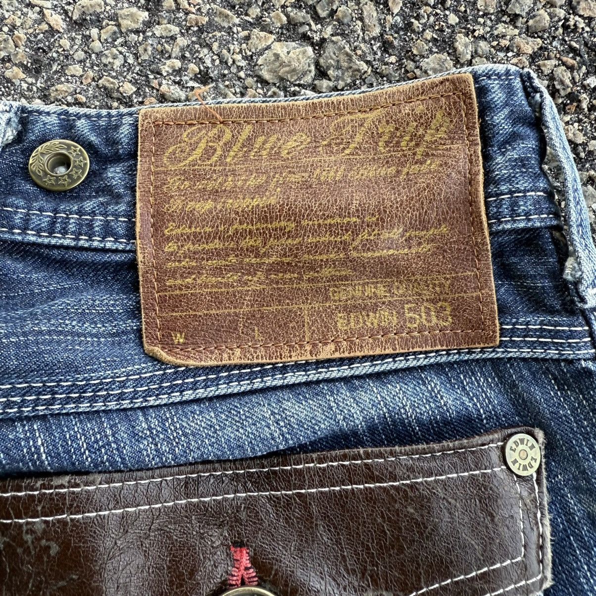 Edwin VINTAGE EDWIN FLARE FADED RIPPEP JEAN DENIM PANTS Size US 29 - 13 Thumbnail