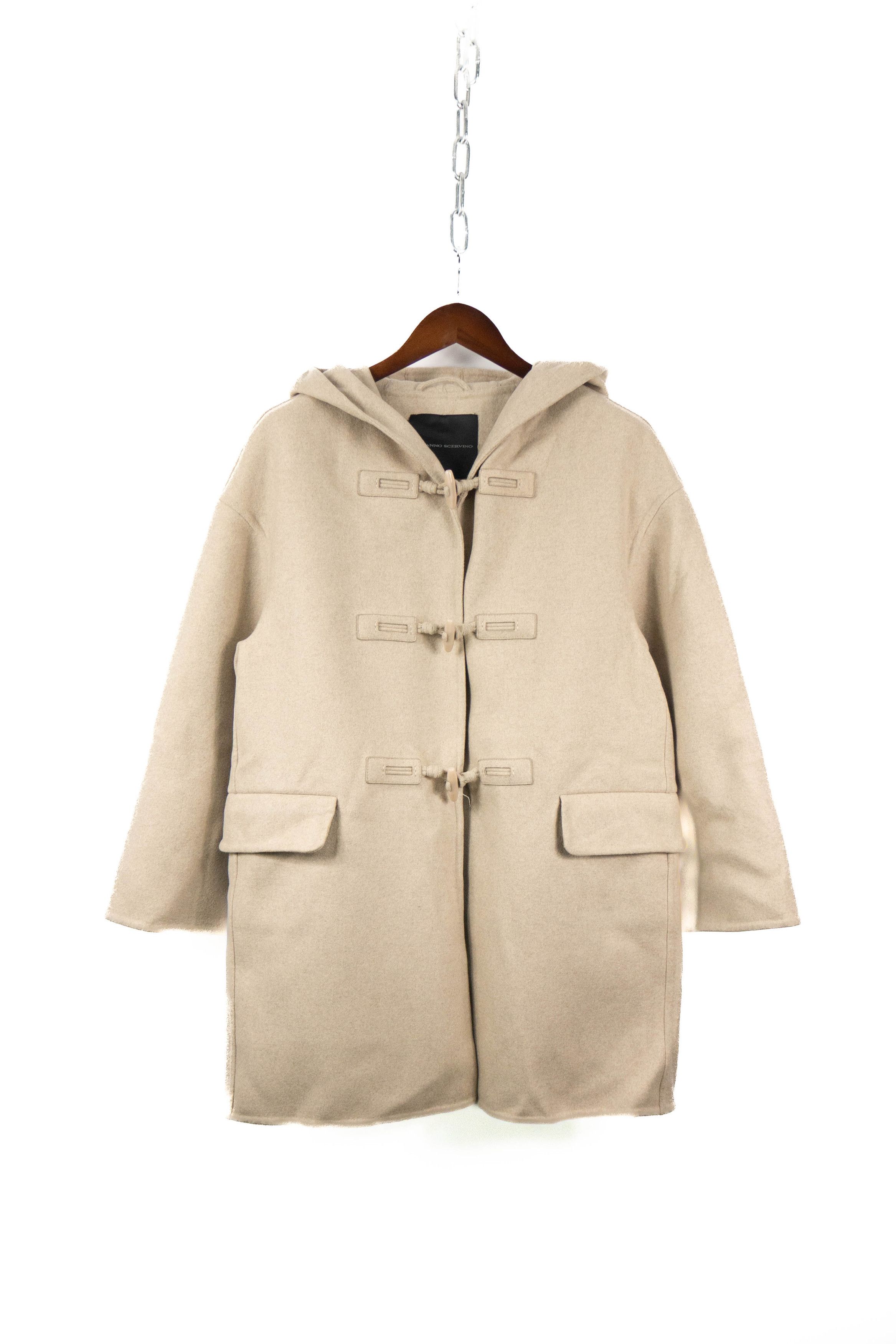Ermanno Scervino Ermanno Scervino wool-cashmere hooded classic coat Size XL / US 12-14 / IT 48-50 - 1 Thumbnail