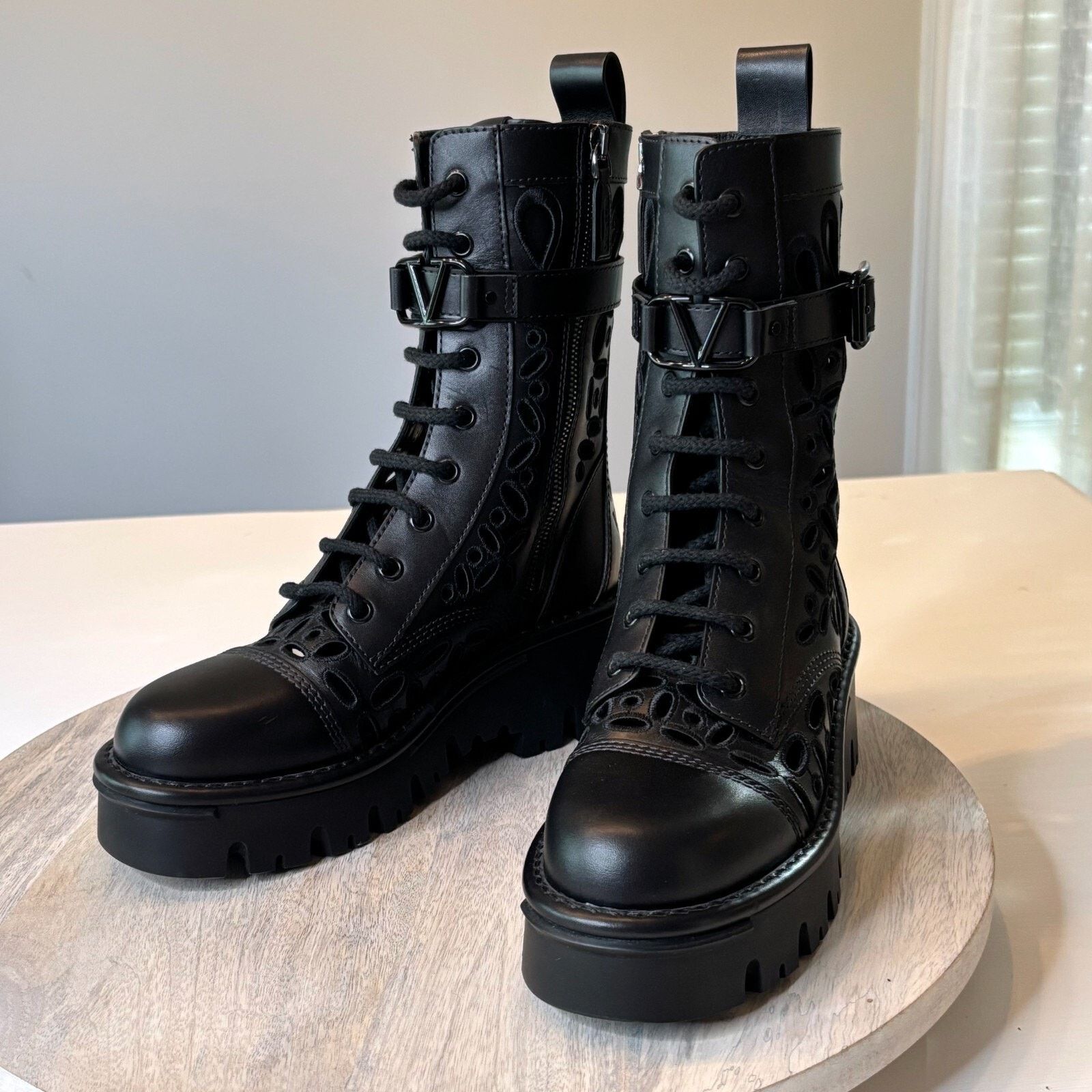 Valentino Valentino Atelier San Gallo Combat Boots EU Size 35 US 5 Size US 5 / IT 35 - 3 Thumbnail