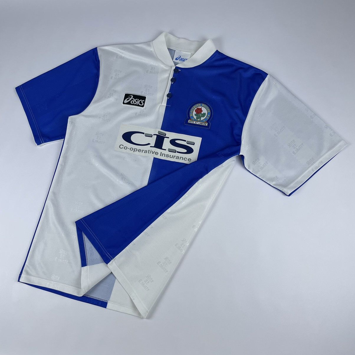 Asics Vintage Asics Blackburn Rovers 1996/98 Home Soccer Jersey Size US L / EU 52-54 / 3 - 7 Thumbnail
