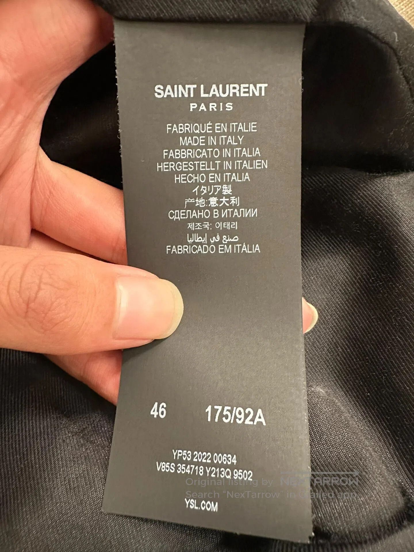 Anthony Vaccarello Saint Laurent Black and White Baseball Jacket. Size US S / EU 44-46 / 1 - 4 Thumbnail
