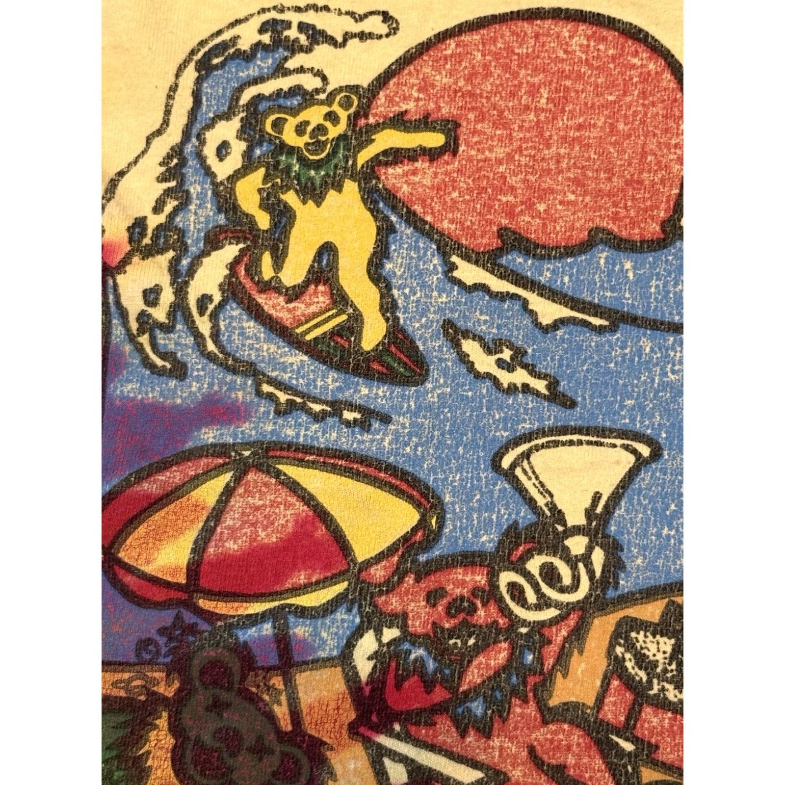Delta VINTAGE Grateful Dead Panama City Beach Dancing Bears Shirt Medium Size US M / EU 48-50 / 2 - 5 Thumbnail
