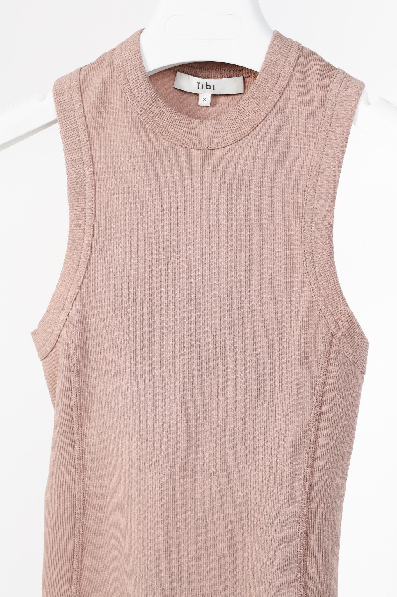Tibi Tibi Toffee Ribbed T-Shirt Racerback Bodysuit Size S / US 4 / IT 40 - 3 Thumbnail