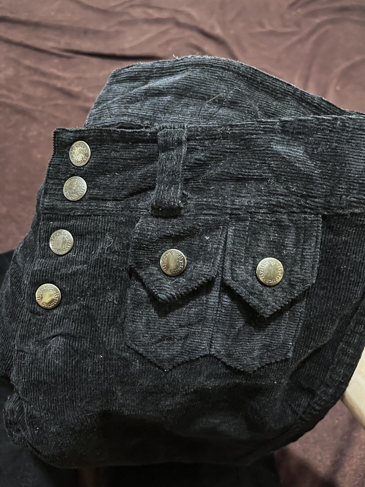 Hysteric Glamour ❤️Hysteric Glamour Black Corduroy Super Flare ❤️ Size US 29 - 4 Thumbnail