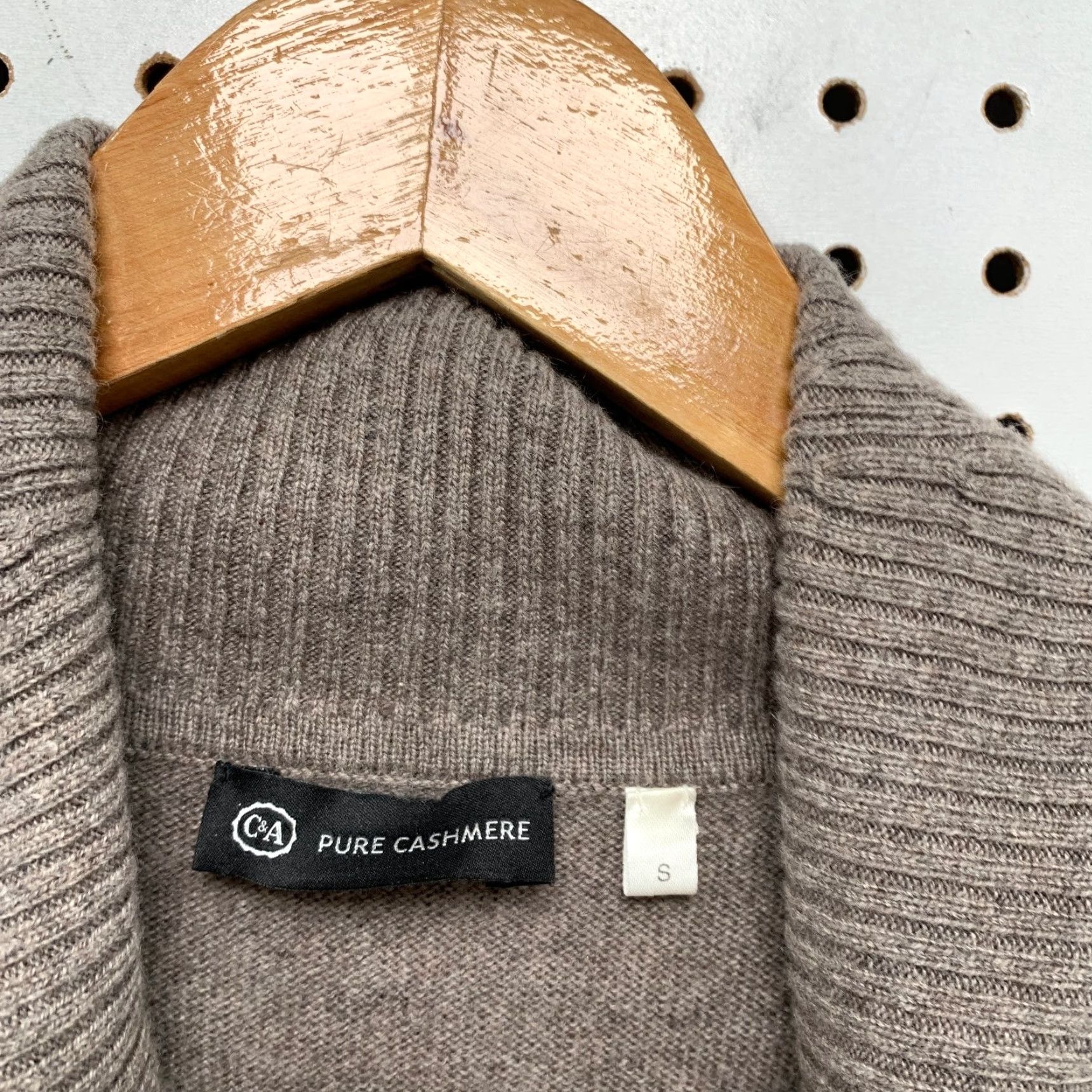 C&A C&A Pure Cashmere Sweater Womens Small Brown 100% Cashmere Cowl Turtle Neck Cozy Size S / US 4 / IT 40 - 3 Thumbnail