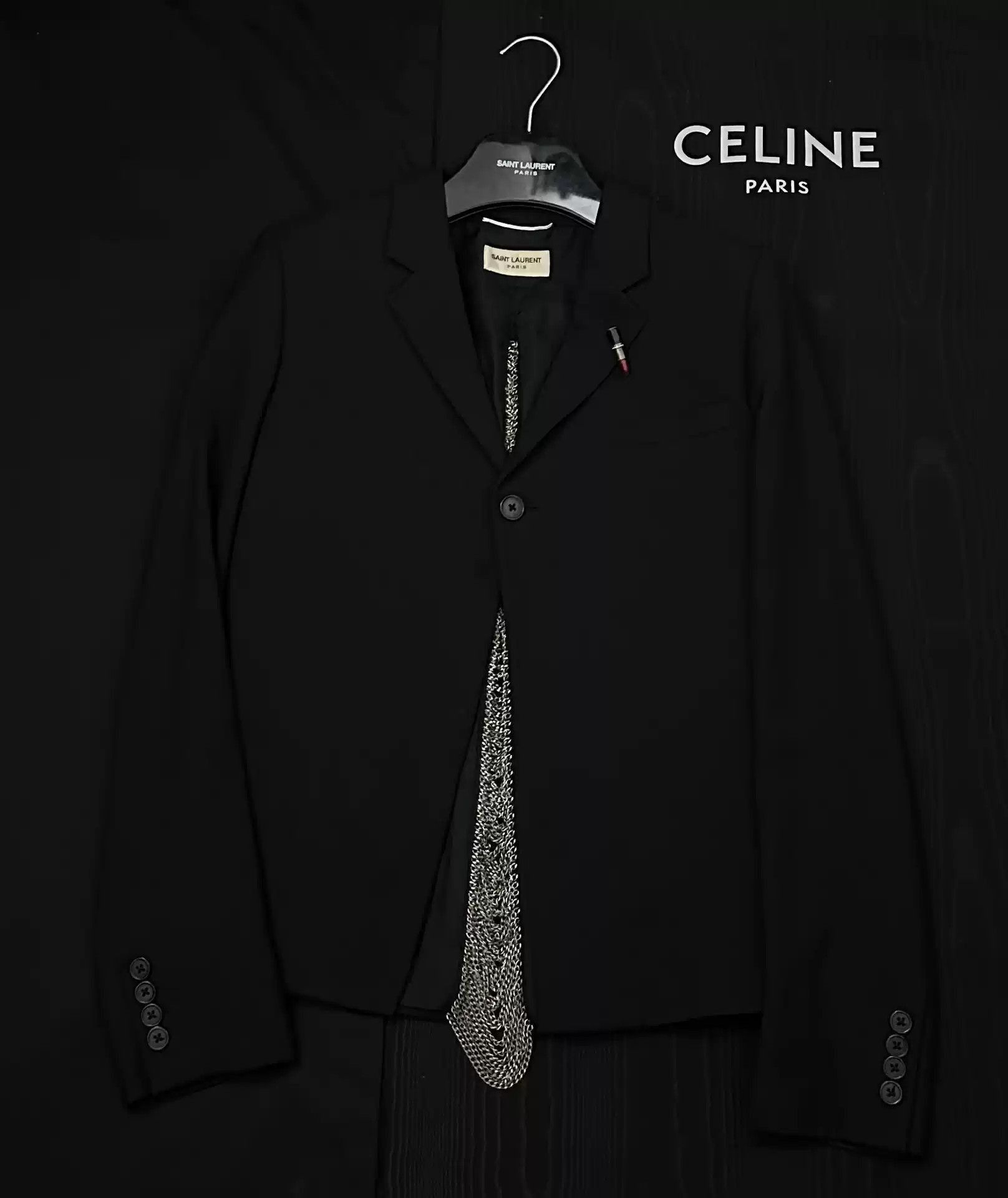 Saint Laurent Paris Saint Laurent Archive 14Ss Chain Blazer Size 46-2505 Size US S / EU 44-46 / 1 - 2 Thumbnail