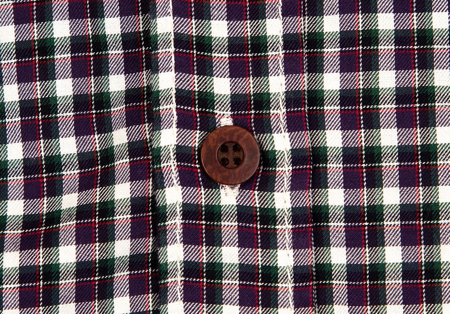 Junya Watanabe Checkered Shirt in Purple and Green, Size XS Size US XS / EU 42 / 0 - 6 Thumbnail