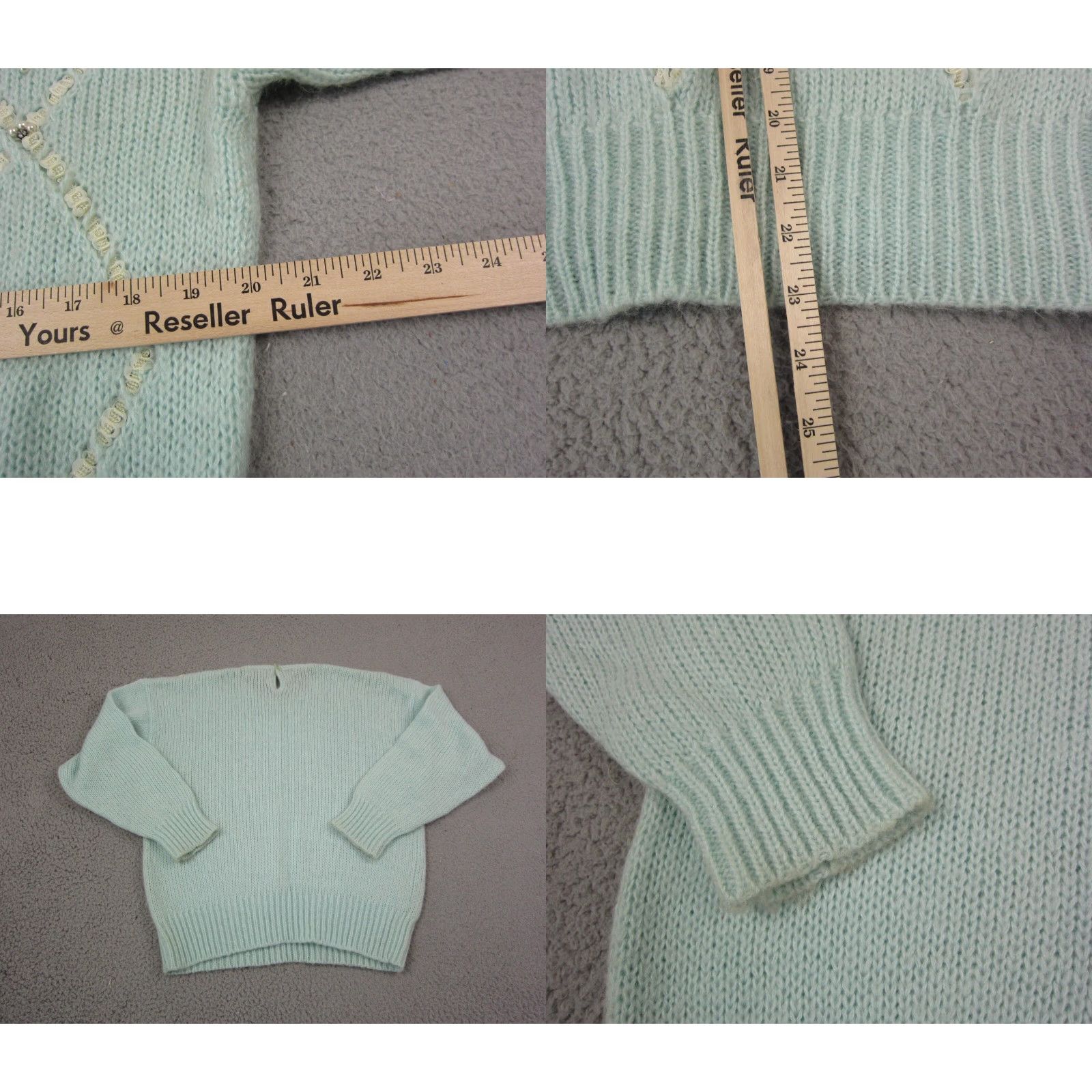Vintage VINTAGE Dana Scott Sweater Womens M Green Crew Neck Fisherman Knit Pullover 80s 90s American Mens Womens Girls Size M / US 6-8 / IT 42-44 - 8 Thumbnail