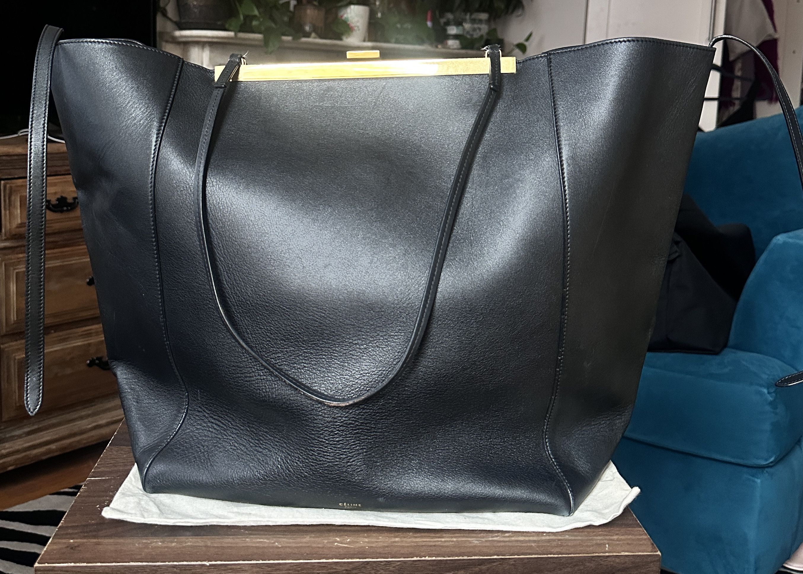 CELINE by Phoebe Philo Clasp Bag Black