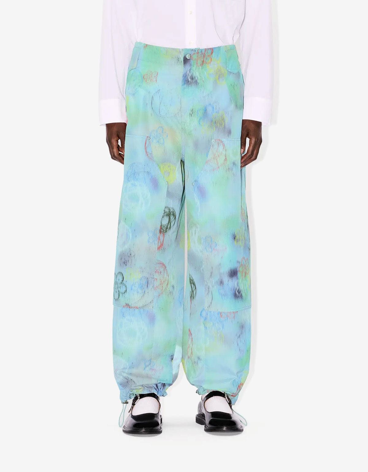 Kenzo Kenzo x Futura 2000 Blue Double Knee Pants Size US 34 / EU 50 - 2 Thumbnail