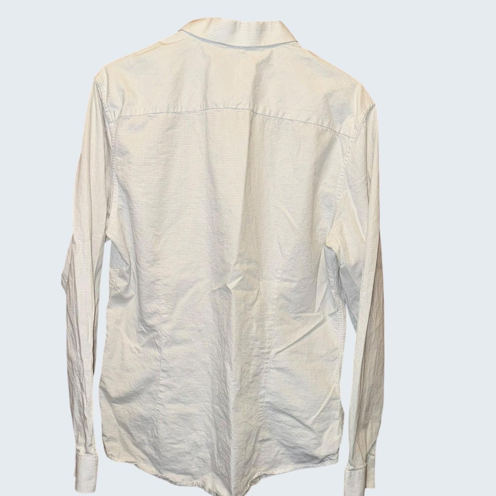 Calvin Klein Calvin Klein Mens Slim Micro Dot Button Down L Long Sleeve Size US L / EU 52-54 / 3 - 4 Thumbnail