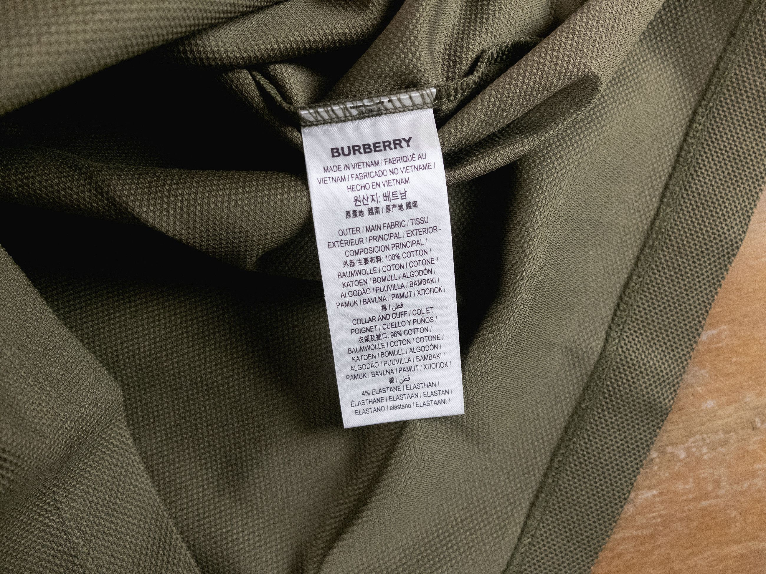 Burberry BURBERRY olive green logo embroidered polo shirt Large q Size US L / EU 52-54 / 3 - 7 Thumbnail