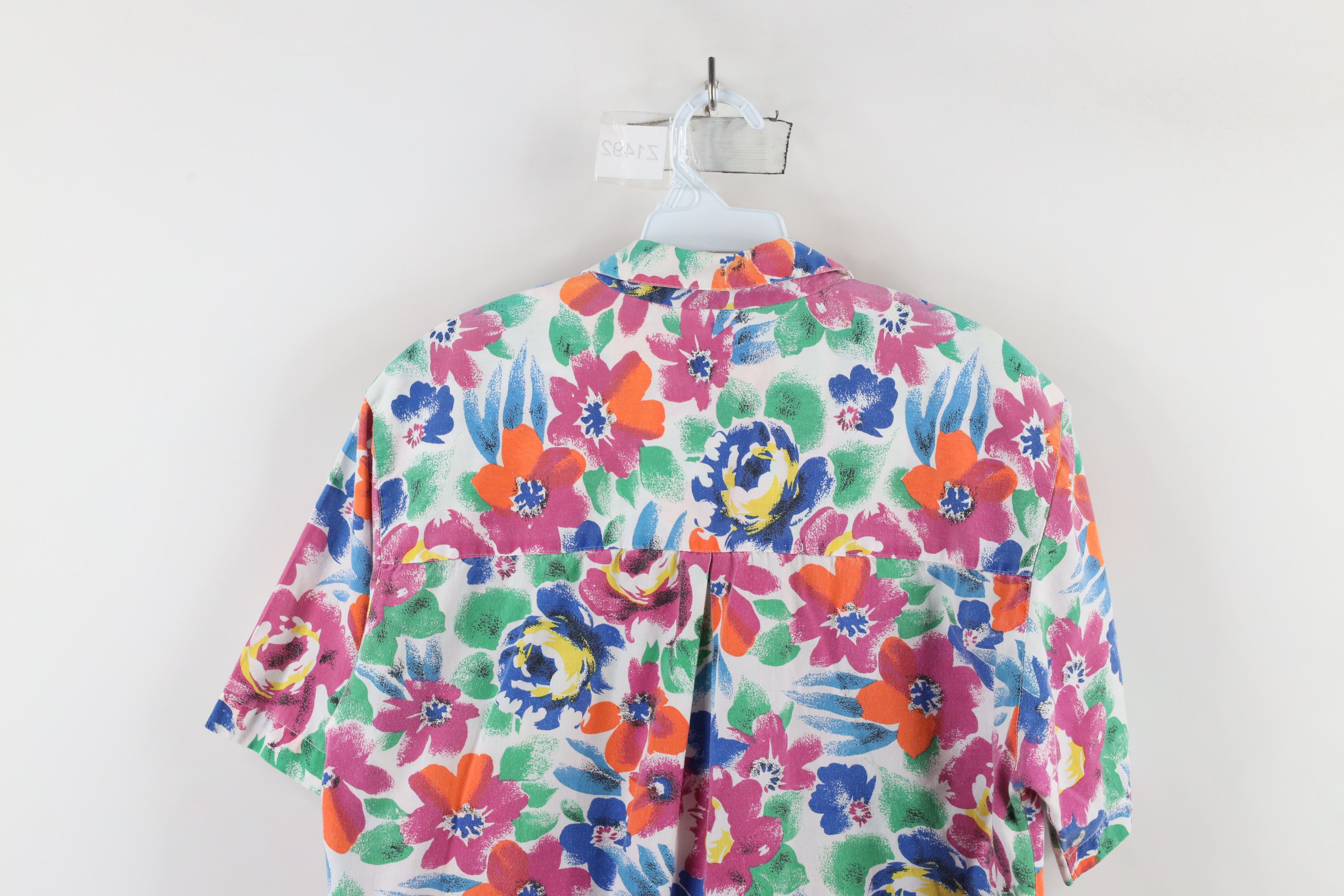 Vintage Vintage 90s Streetwear Rainbow Abstract Flower Button Shirt Size L / US 10 / IT 46 - 10 Thumbnail