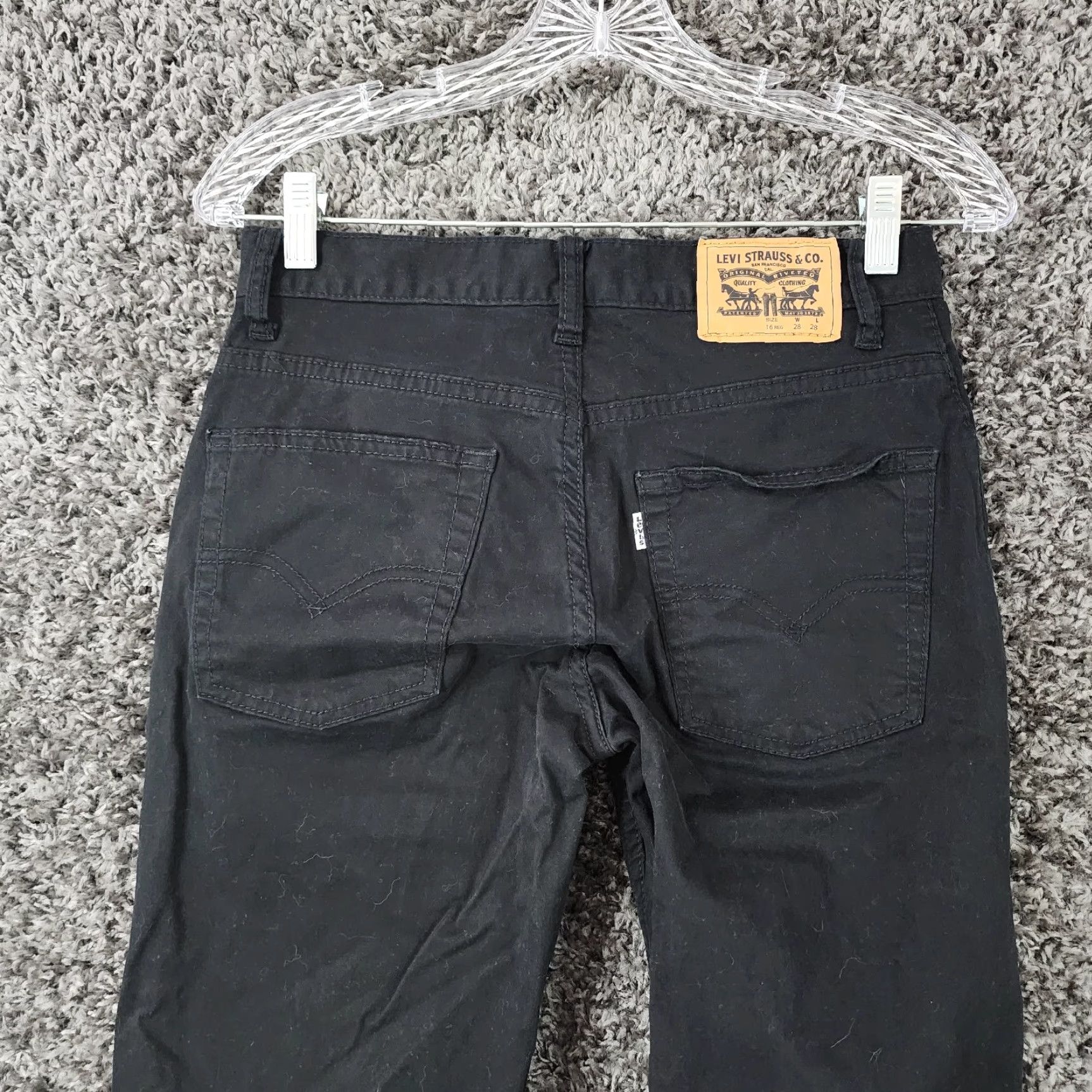 Levi's Levi 511 Womens Slim Straight Black Pants Size 16 Size 38" / US 16 / IT 52 - 7 Thumbnail
