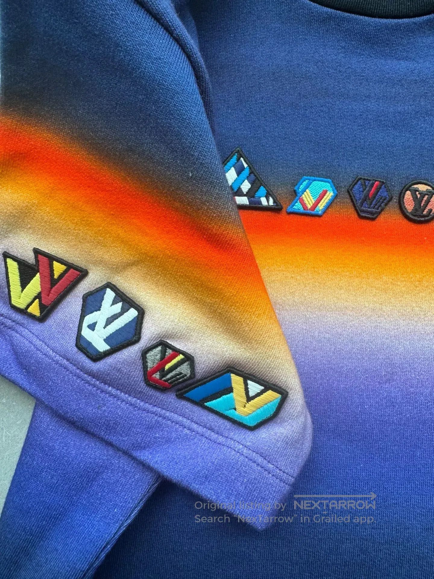 Louis Vuitton Louis Vuitton Tie-Dye Gradient Logo Embroidered T-Shirt. Size XS / US 0-2 / IT 36-38 - 4 Thumbnail