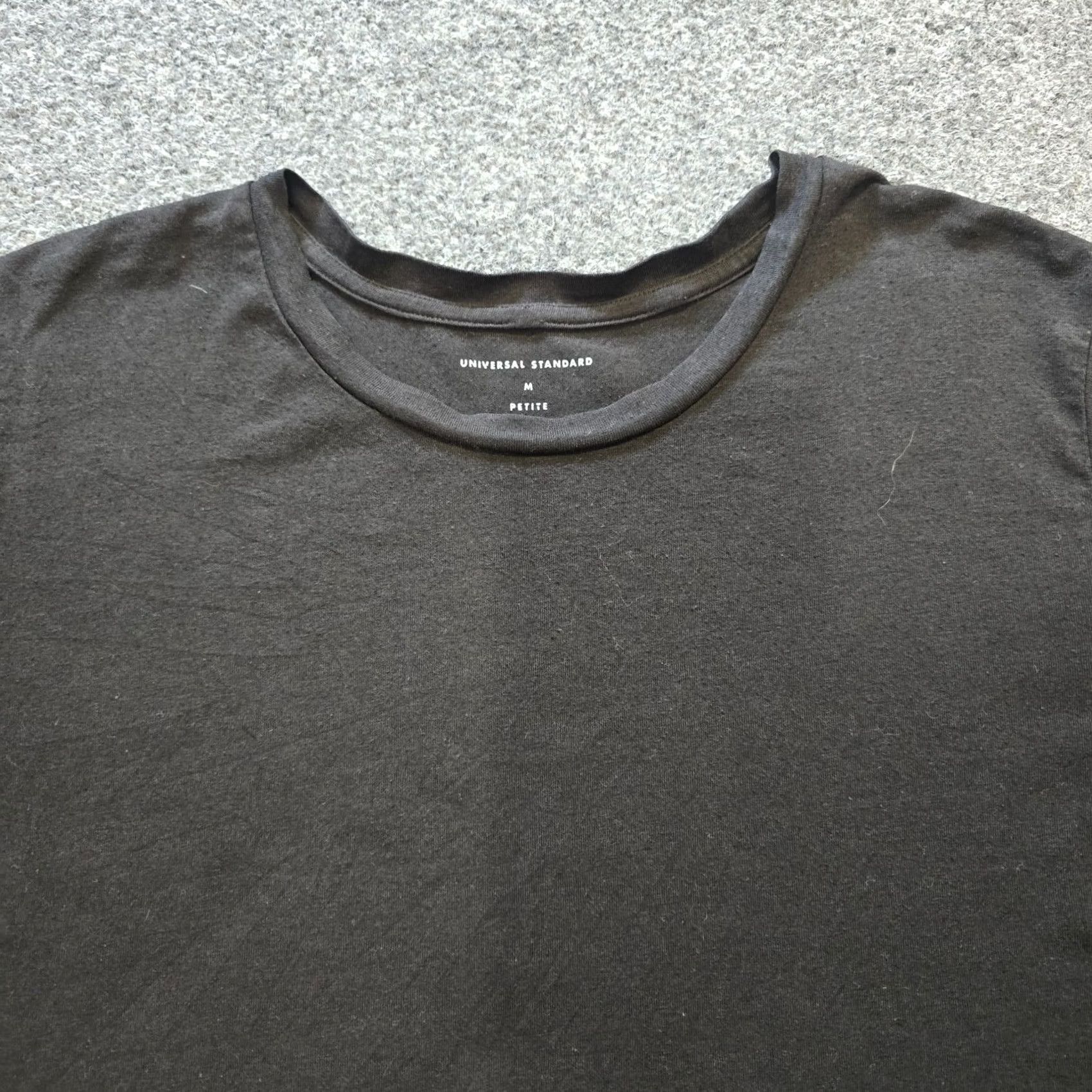 Vintage Universal Standard Top Womens Size PM Petite Black Boxy Short Sleeve Capsule Shirt Size M / US 6-8 / IT 42-44 - 2 Thumbnail