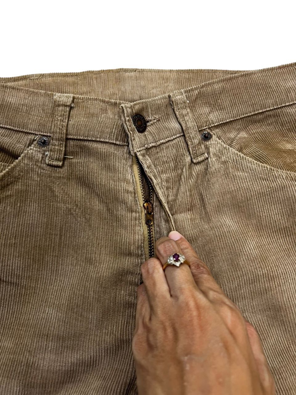 Levi's × Vintage Vintage 1970’s Levis 517 Flare Corduroy Pants Size US 30 / EU 46 - 6 Thumbnail