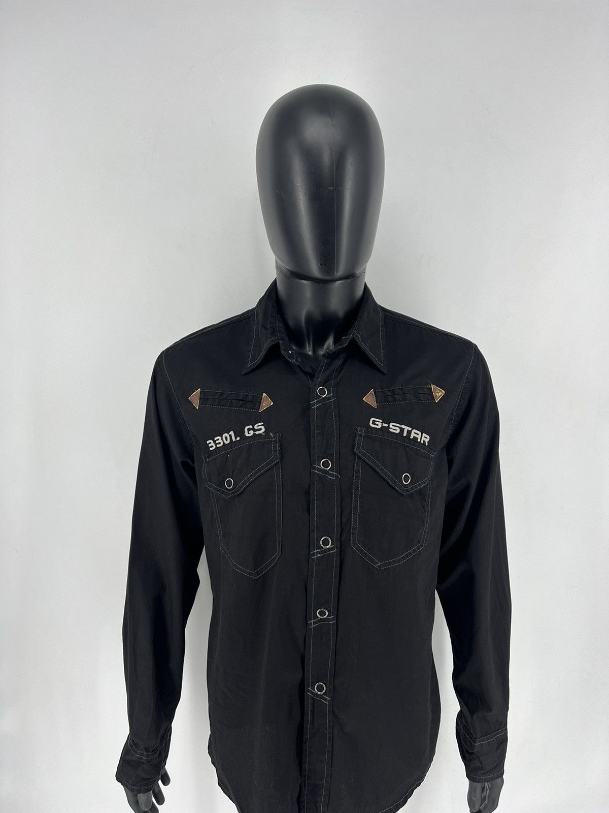 G-Star × Raw State × Vintage Vintage Y2K G Star Raw Men’s Black Shirt With Big Logo Size US L / EU 52-54 / 3 - 5 Thumbnail