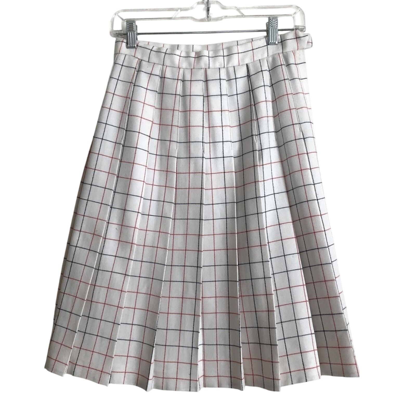 Other Pendleton Windowpane Plaid Classic Box Pleat Pleated Skirt Size 34" / US 12 / IT 48 - 1 Thumbnail