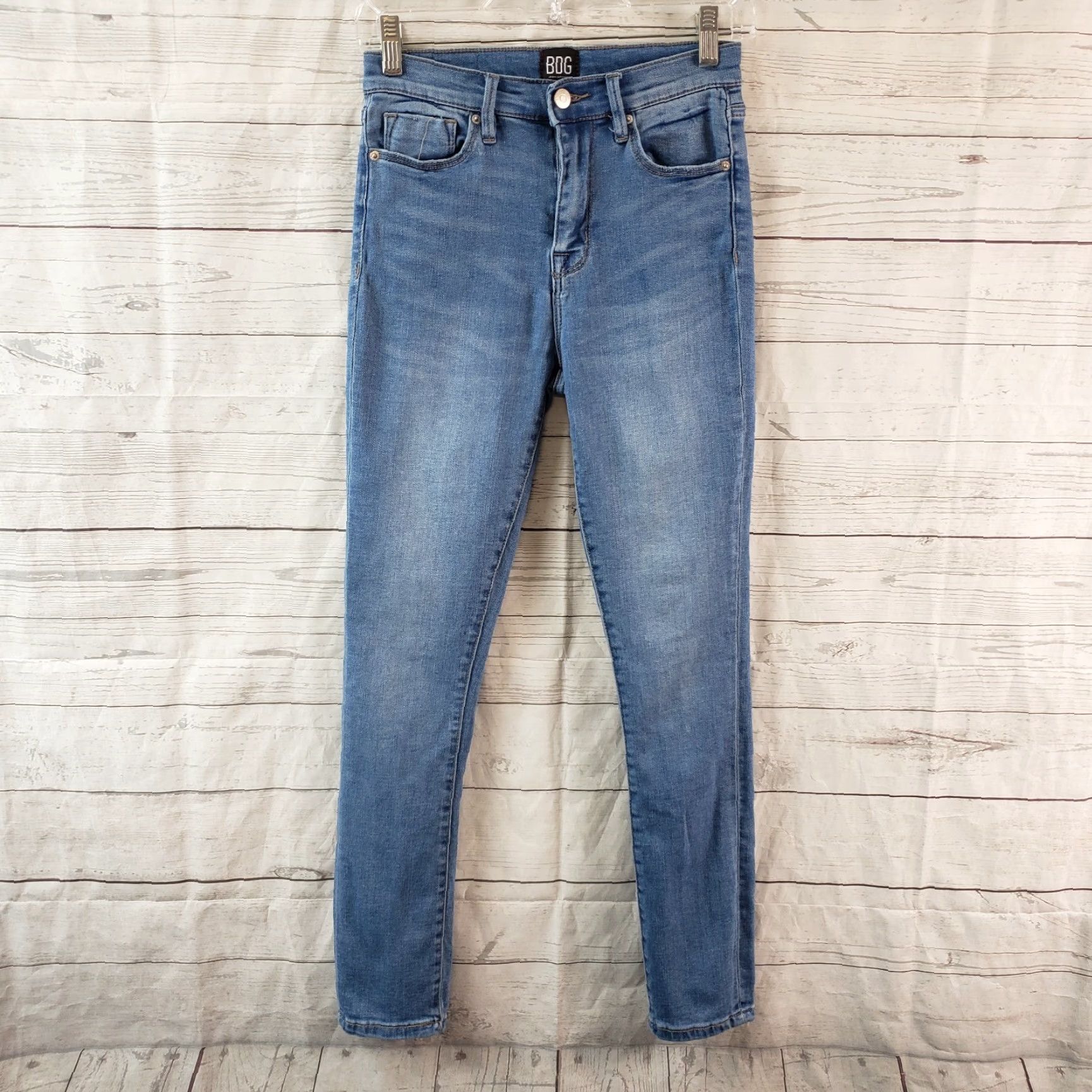 Bdg BDG Womens Twig High Rise Jeans Zip 26 Blue Skinny Denim Cotton Blend Modern Rise 10" Inseam 28" Regular Size Women's Jeans Size 26" / US 2 / IT 38 - 2 Thumbnail
