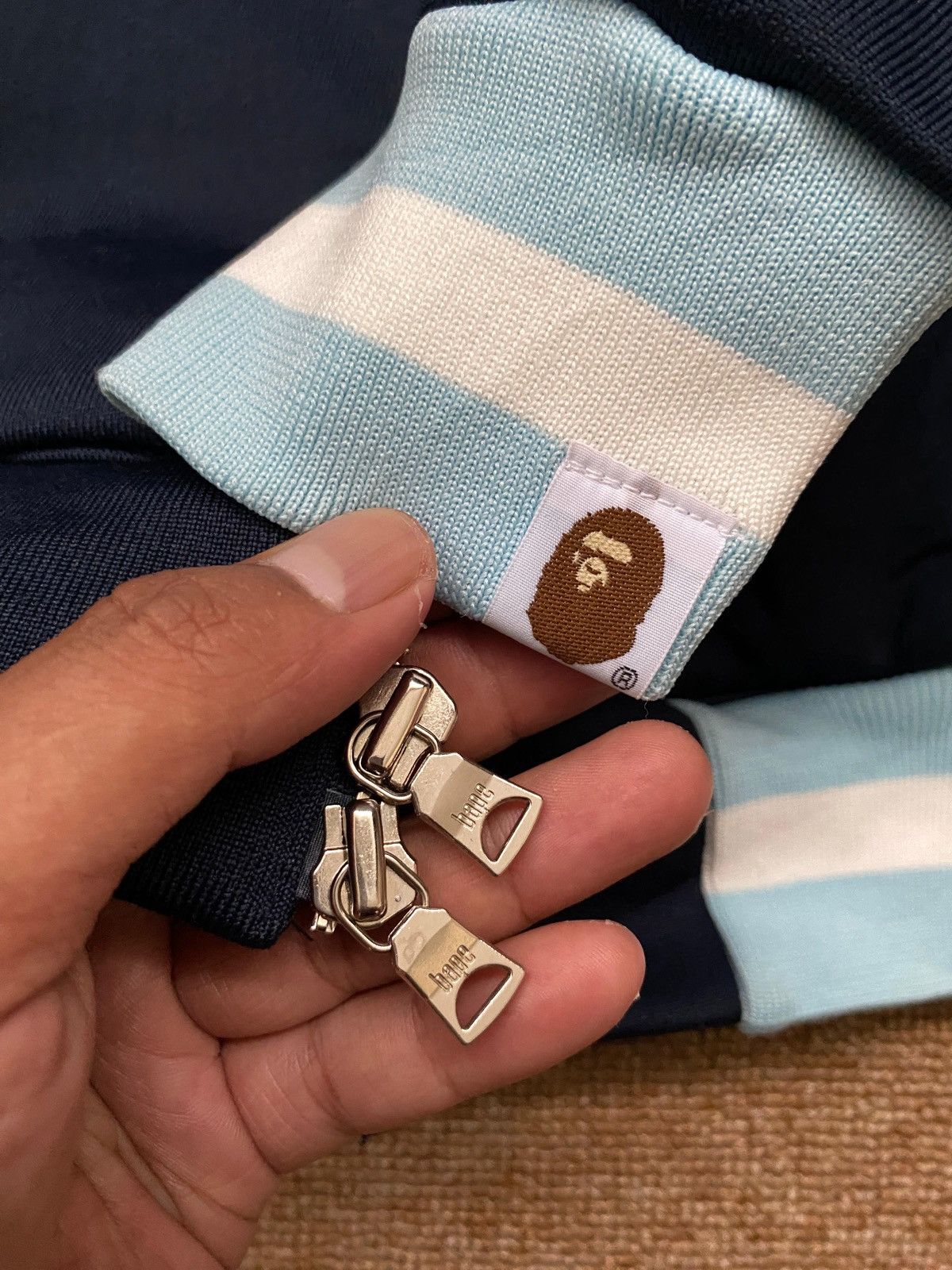 Bape × Vintage Vintage 2000's Bape Nigo Era Collage Varsity Jacket Size US L / EU 52-54 / 3 - 7 Thumbnail