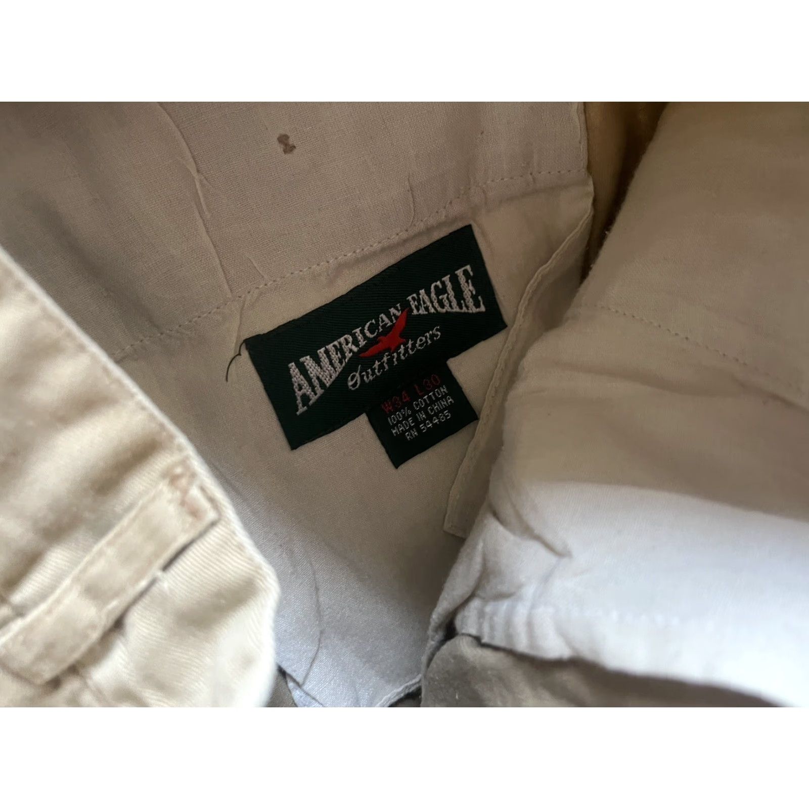American Eagle Outfitters AMERICAN EAGLE OUTFITTERS pleated chino pants 34x30 tag talon vtg 70s 80s Men Beige Cotton Belt Loops Zip Tapered 80s Chino Vintage Size US 34 / EU 50 - 6 Thumbnail