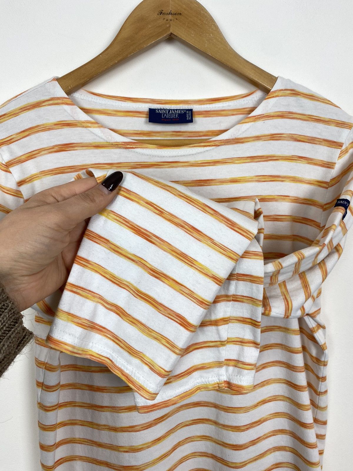 Designer × Saint James × Vintage Vintage Saint James Long Sleeve Shirt Womens Sz M Size M / US 6-8 / IT 42-44 - 6 Thumbnail
