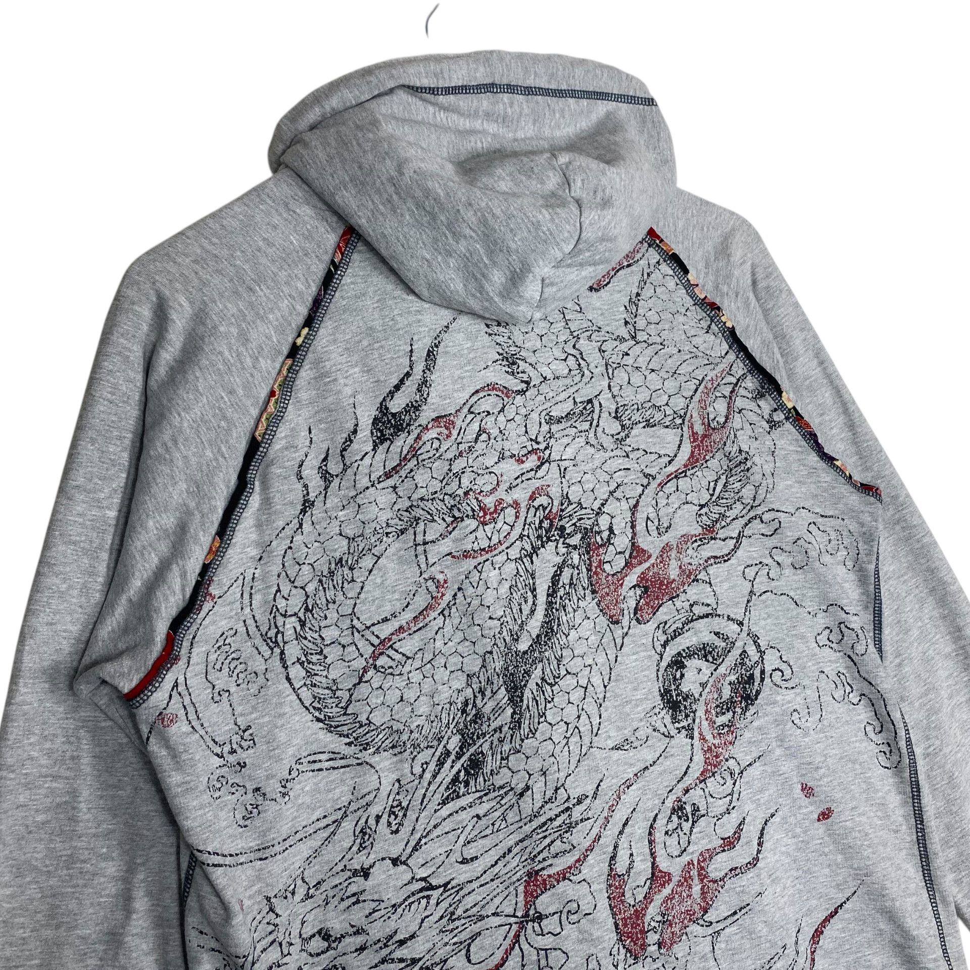 Japanese Brand 💥 KARAKURI JAPANESE SUKAJAN ZIPPER HOODED SWEATER Size US M / EU 48-50 / 2 - 6 Thumbnail