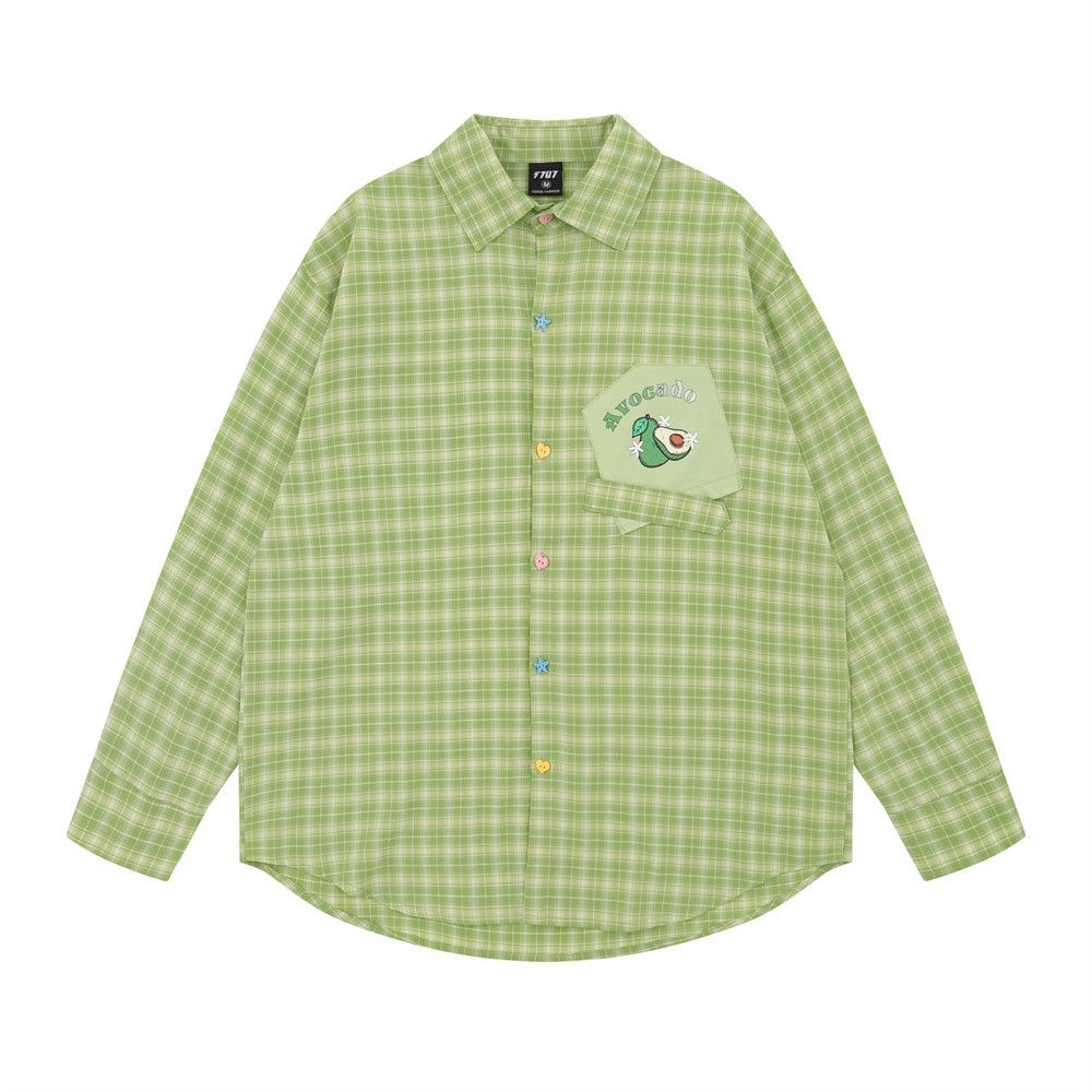 Vintage American retro street plaid loose long-sleeved shirt Size US M / EU 48-50 / 2 - 1 Thumbnail
