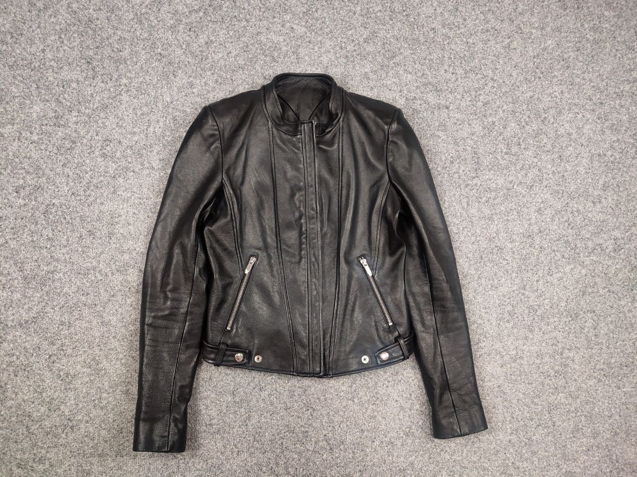 Theory Theyskens' Theory Black Leather Jacket with Zipper Accents Size S / US 4 / IT 40 - 2 Thumbnail