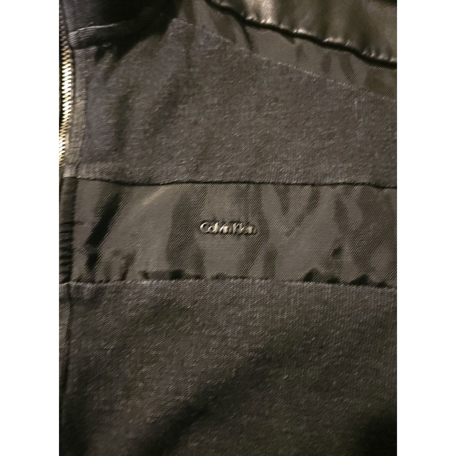 Calvin Klein Calvin Klein Jacket Women's S Full Zip Black/Gray Mock Neck Stretch 90s College Designer Outdoor Short Sleeve: N/A (replacement) Size S / US 4 / IT 40 - 5 Thumbnail