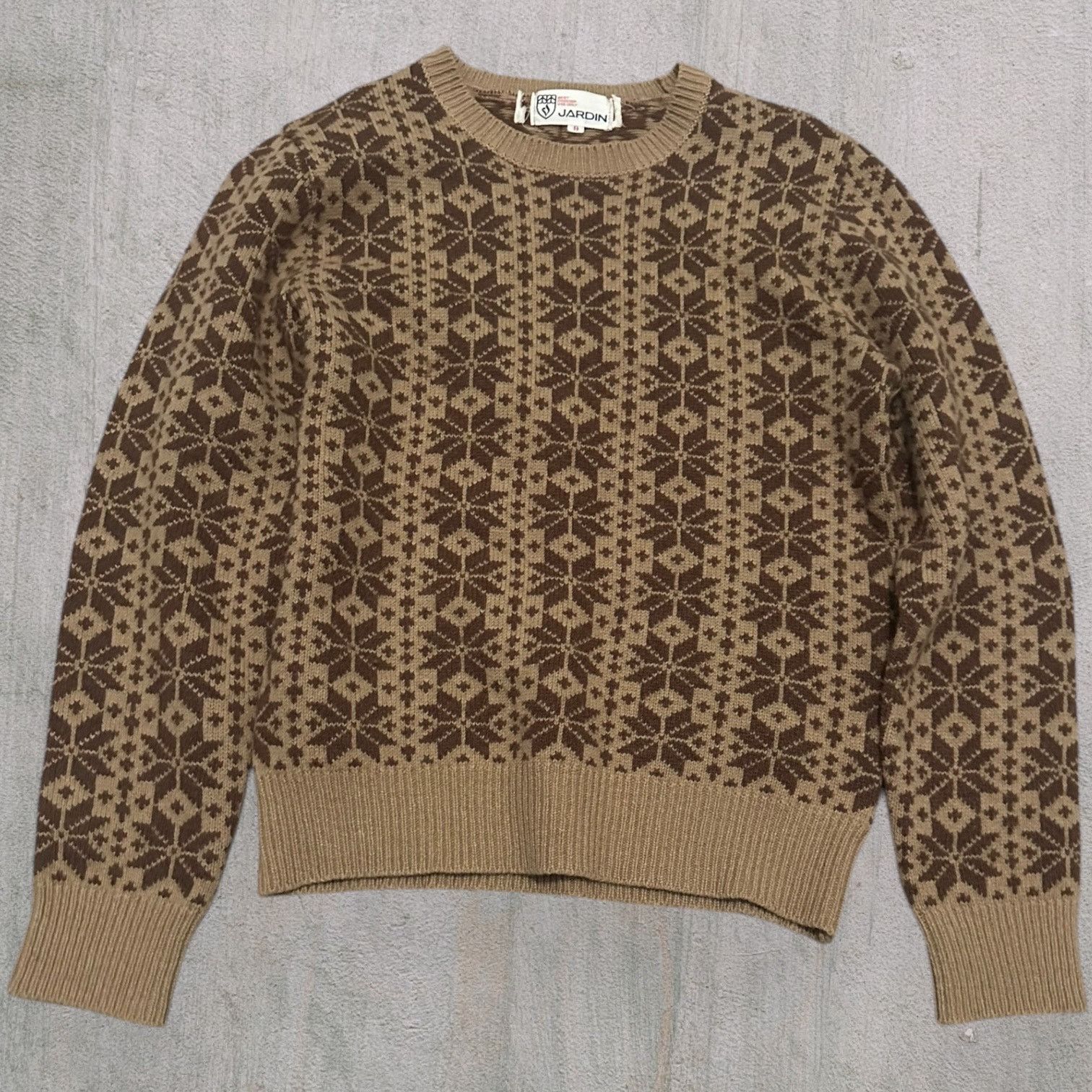 Vintage Jardin Patterned sweater Size ONE SIZE - 1 Thumbnail
